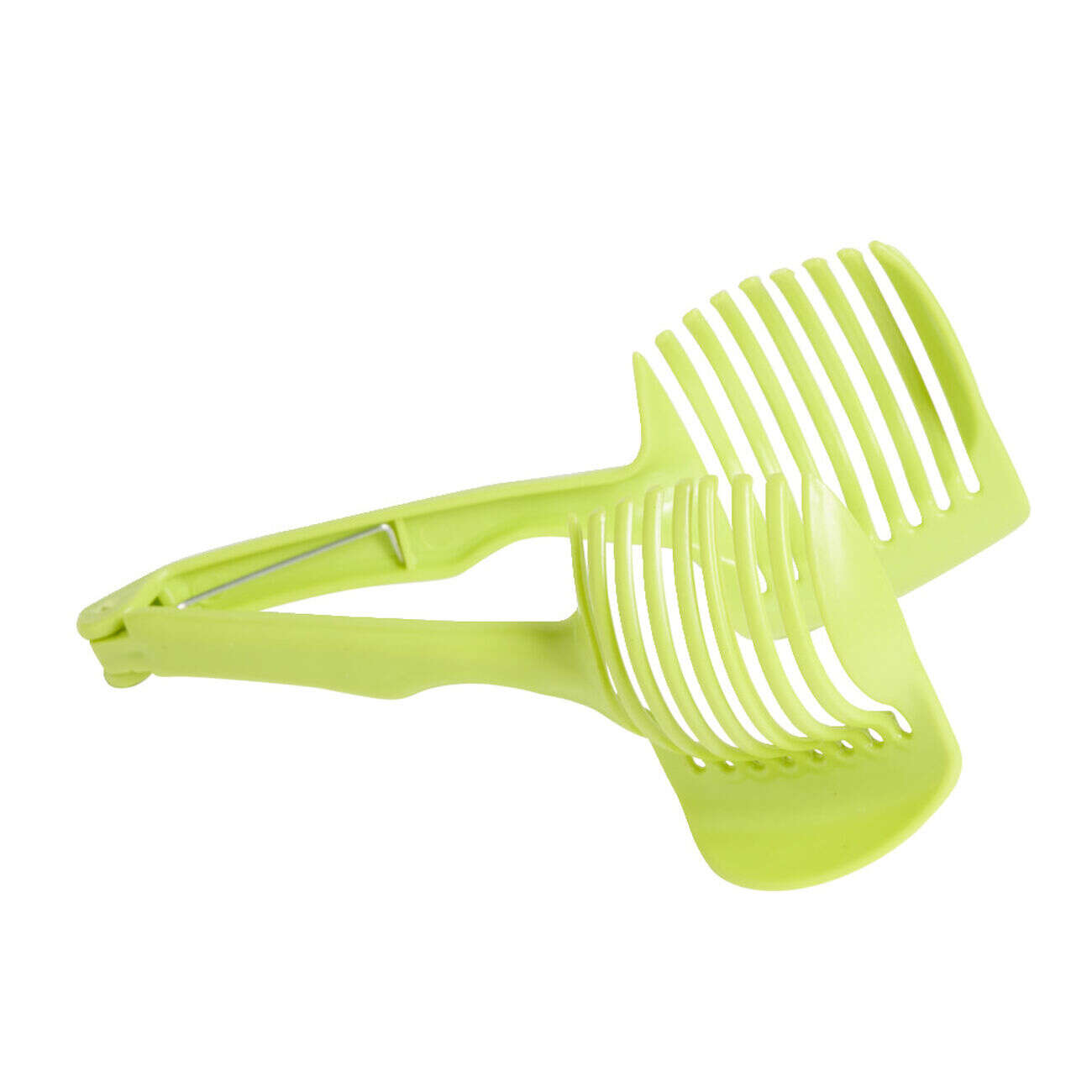 Pince découpe légumes plastique vert L18,5cm