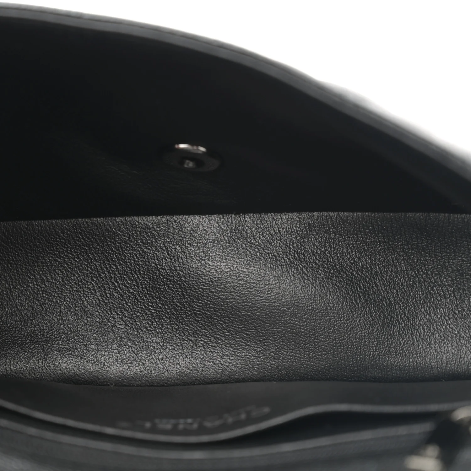 Iridescent Caviar Quilted Mini Rectangular Flap Black