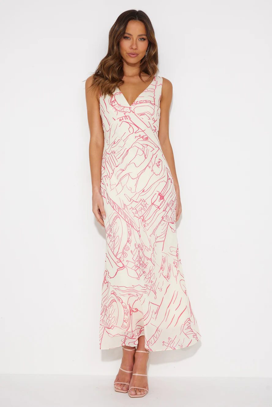 Dancing Pictures Maxi Dress White