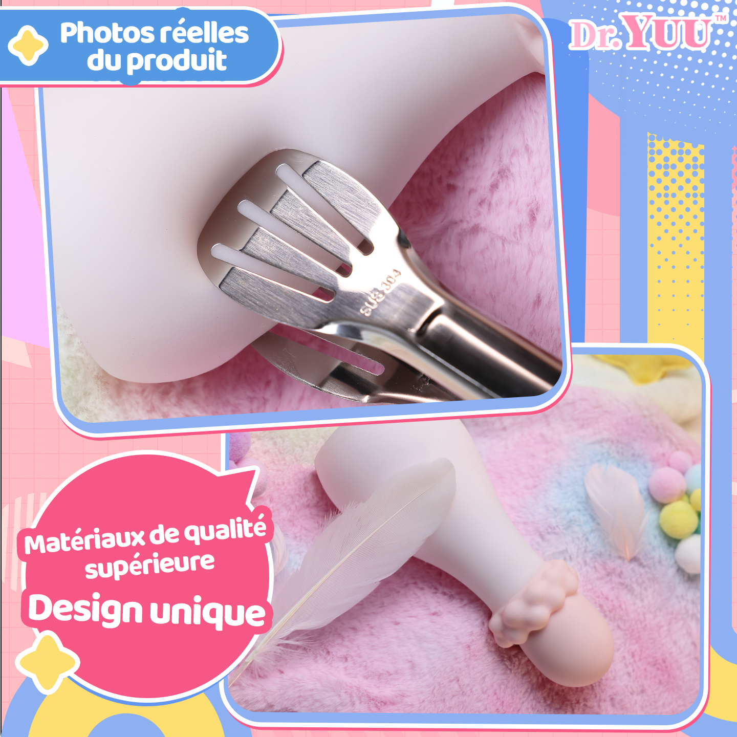 Masturbateur Dr.YUU version blanche lente et version rose stimulante