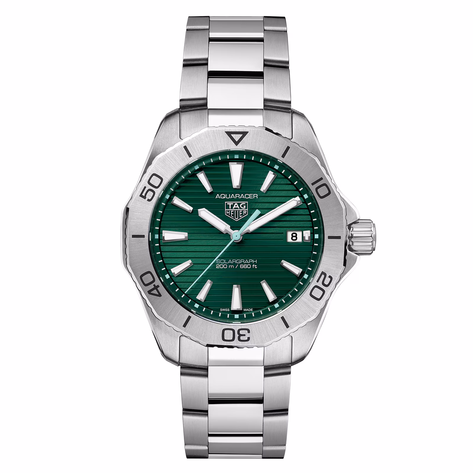 【Super Clone】TAG Heuer Aquaracer Professional 200 Solargraph 40mm Mens Watch Green WBP1115.BA0000
