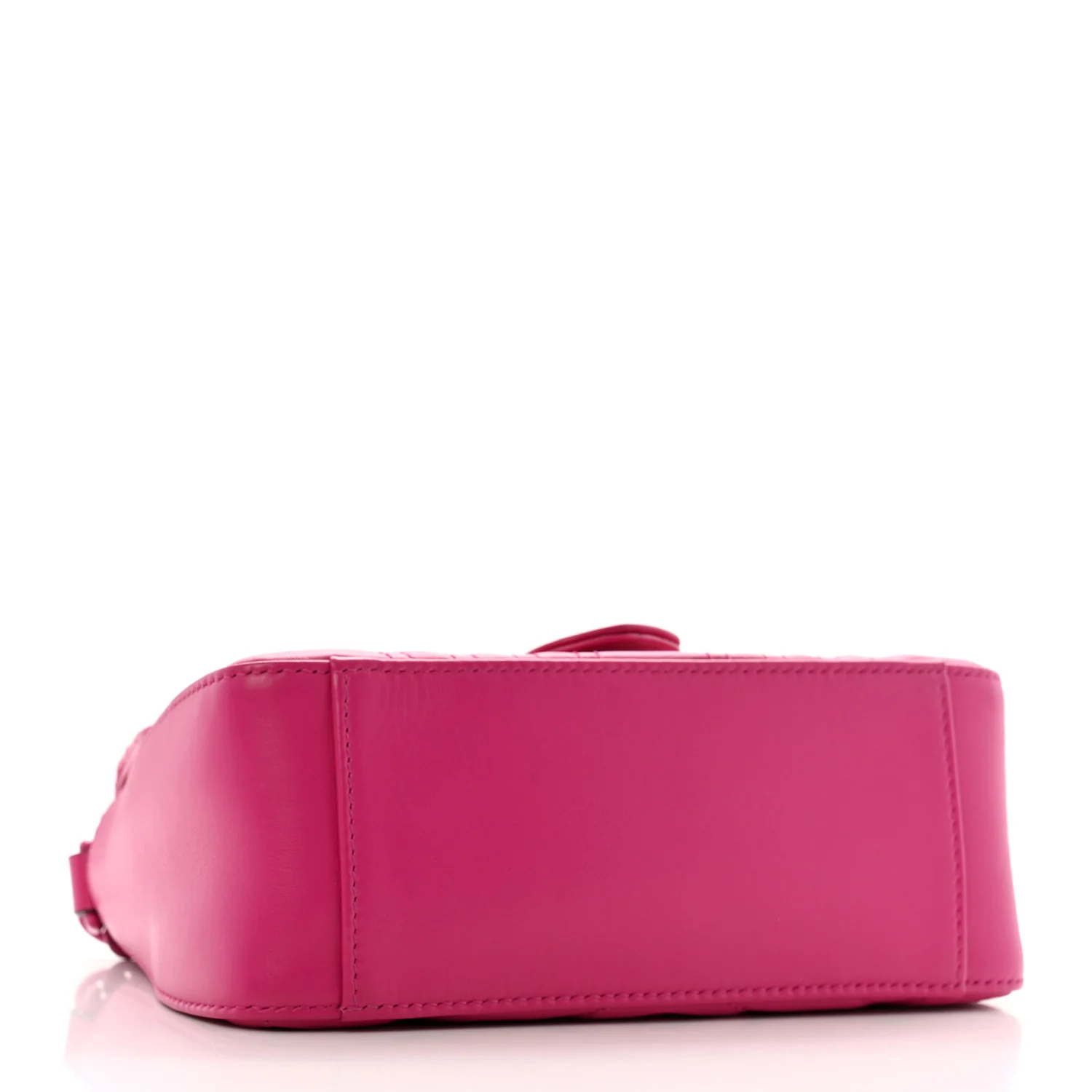 Calfskin Matelasse Monochrome Mini GG Marmont Top Handle Shoulder Bag Classic Fuxia