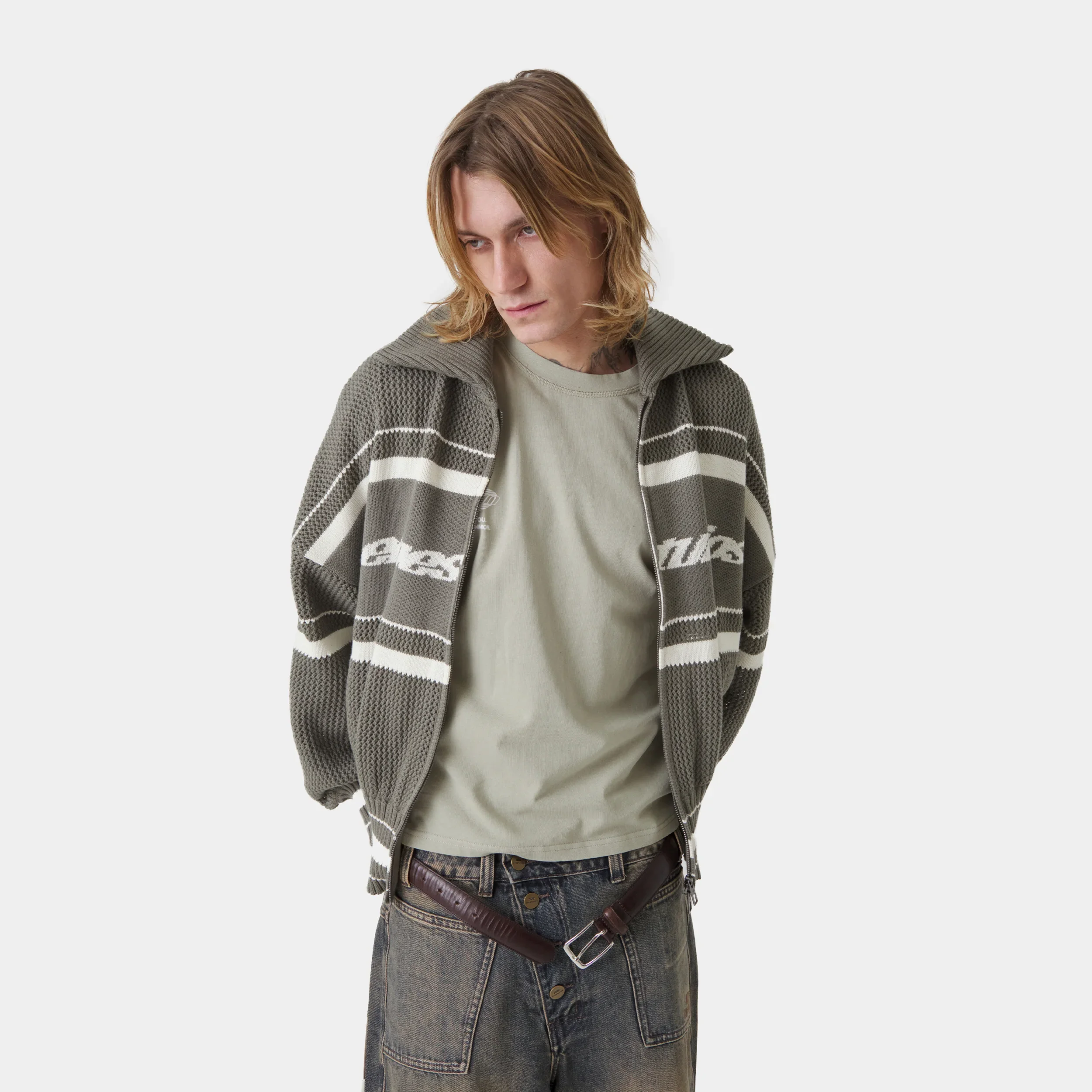 Unit Forest Zipper Knit