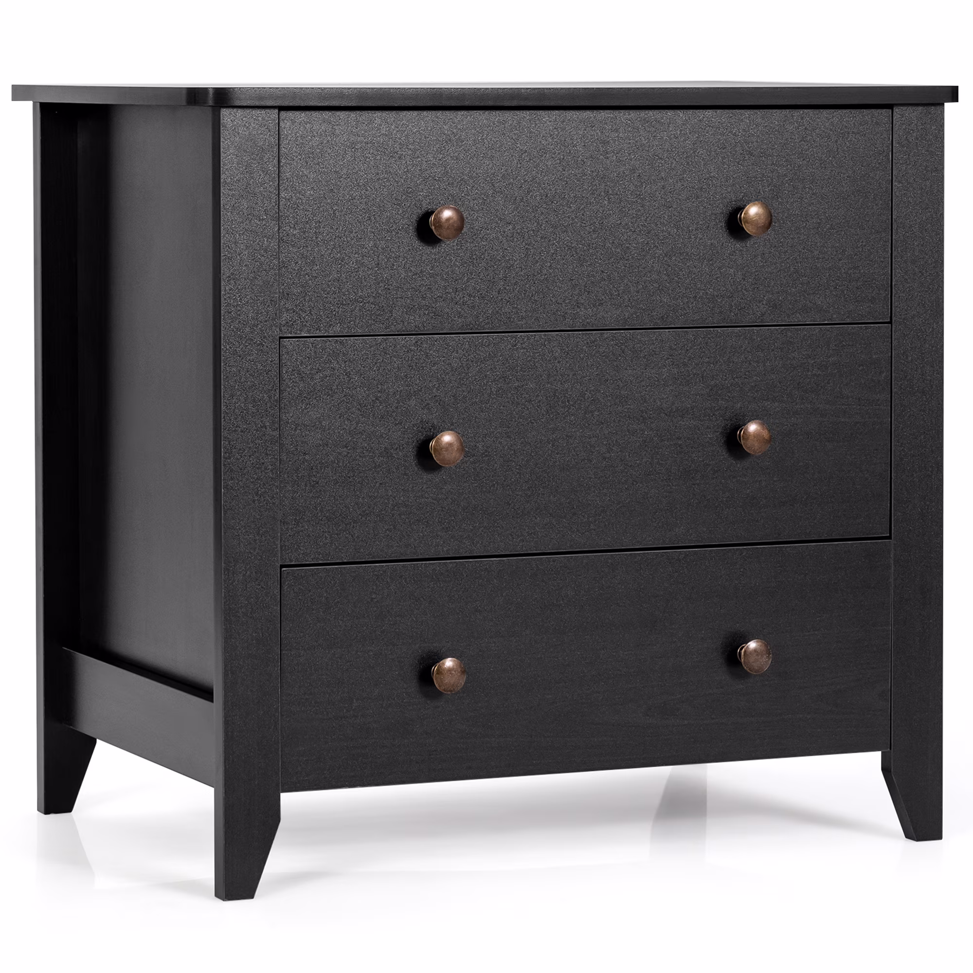 3 Drawer Dresser Chest of Drawers Bedside Table for Living Room Bedroom Espresso(Espresso) - Image 3