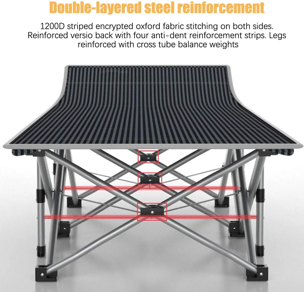 2 Pack Portable Folding Beds for Adults, Heavy Duty Outdoor Bed with Carry Bag Image 7