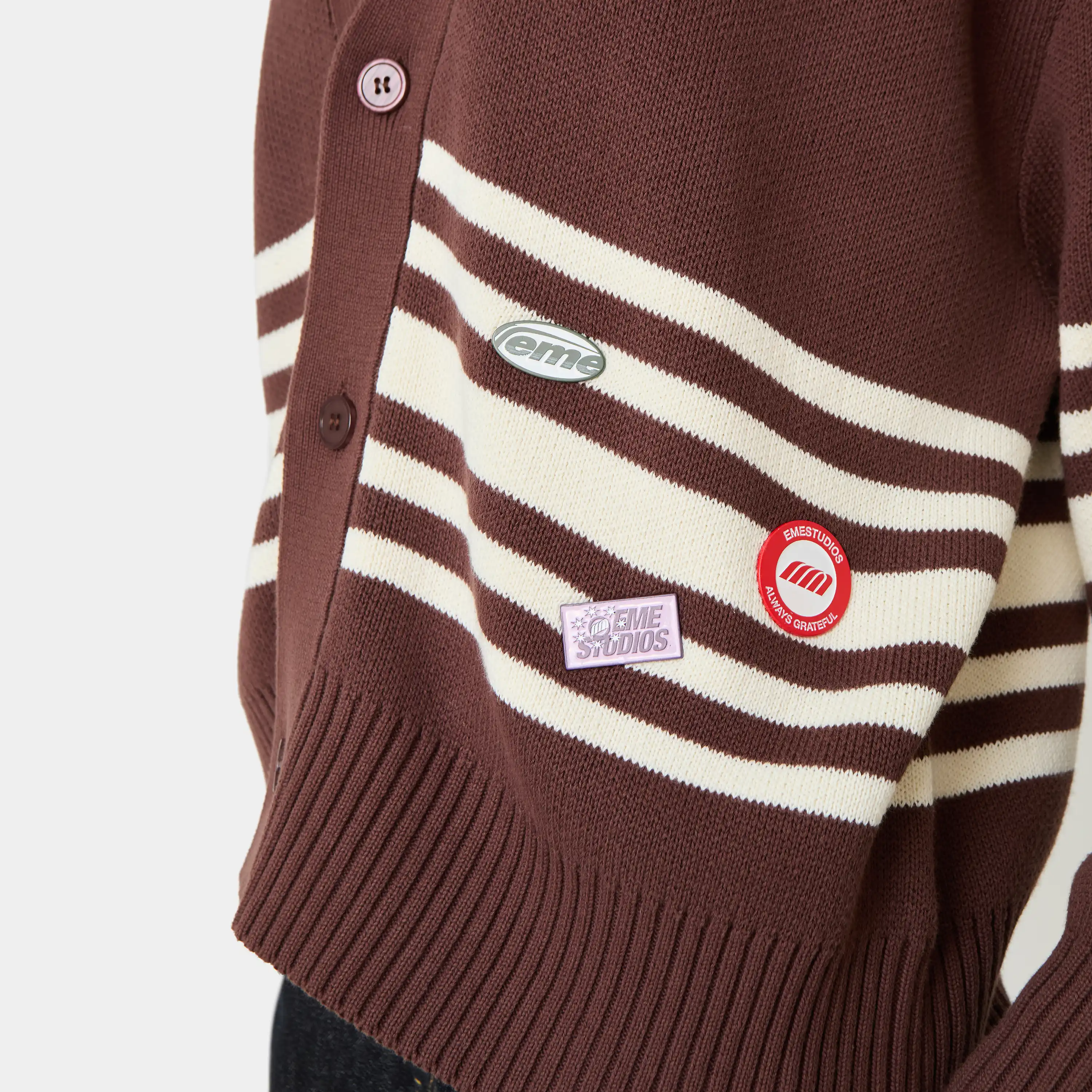 Pins Chocolate Cardigan