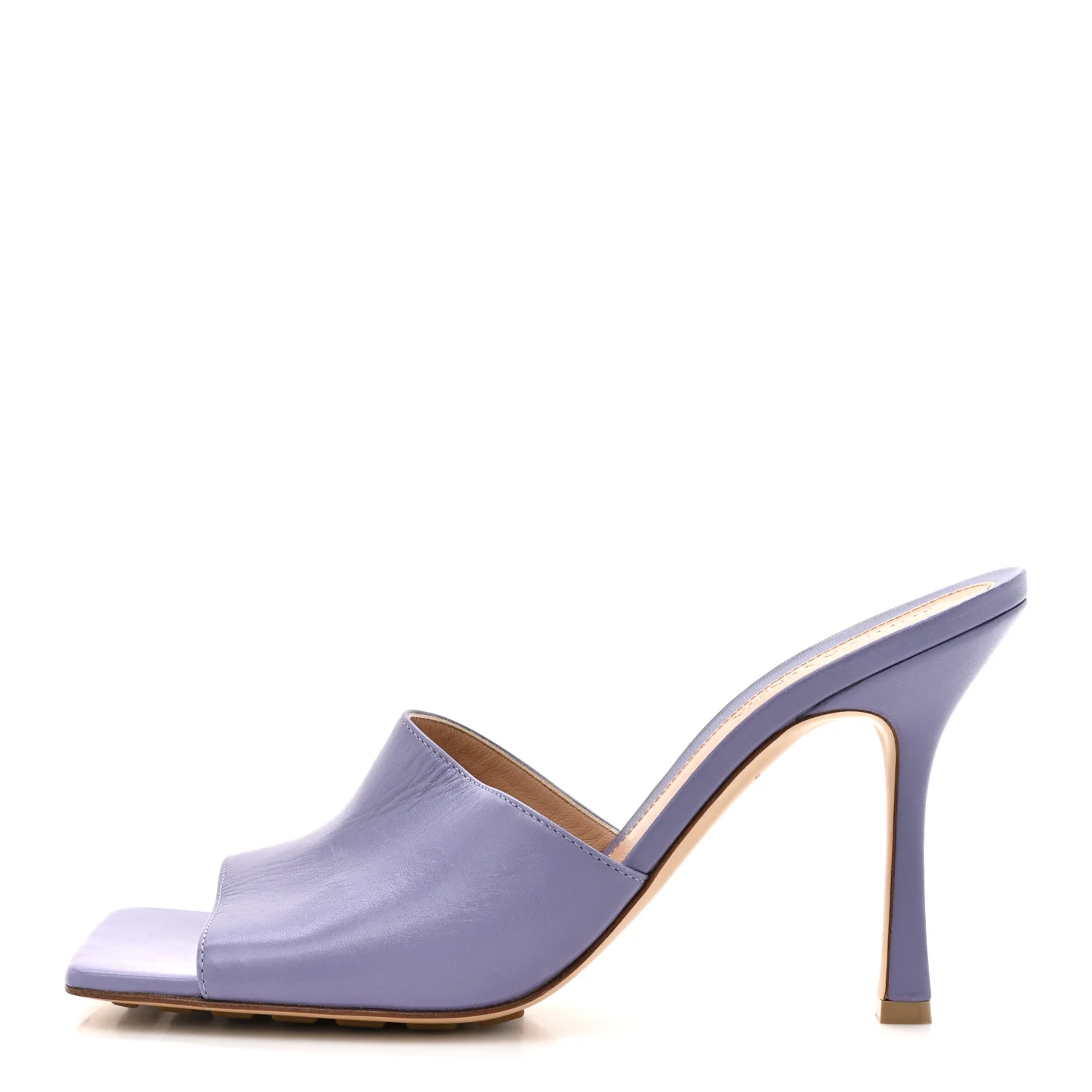Lambskin Stretch Mule Sandals 41 Lavender
