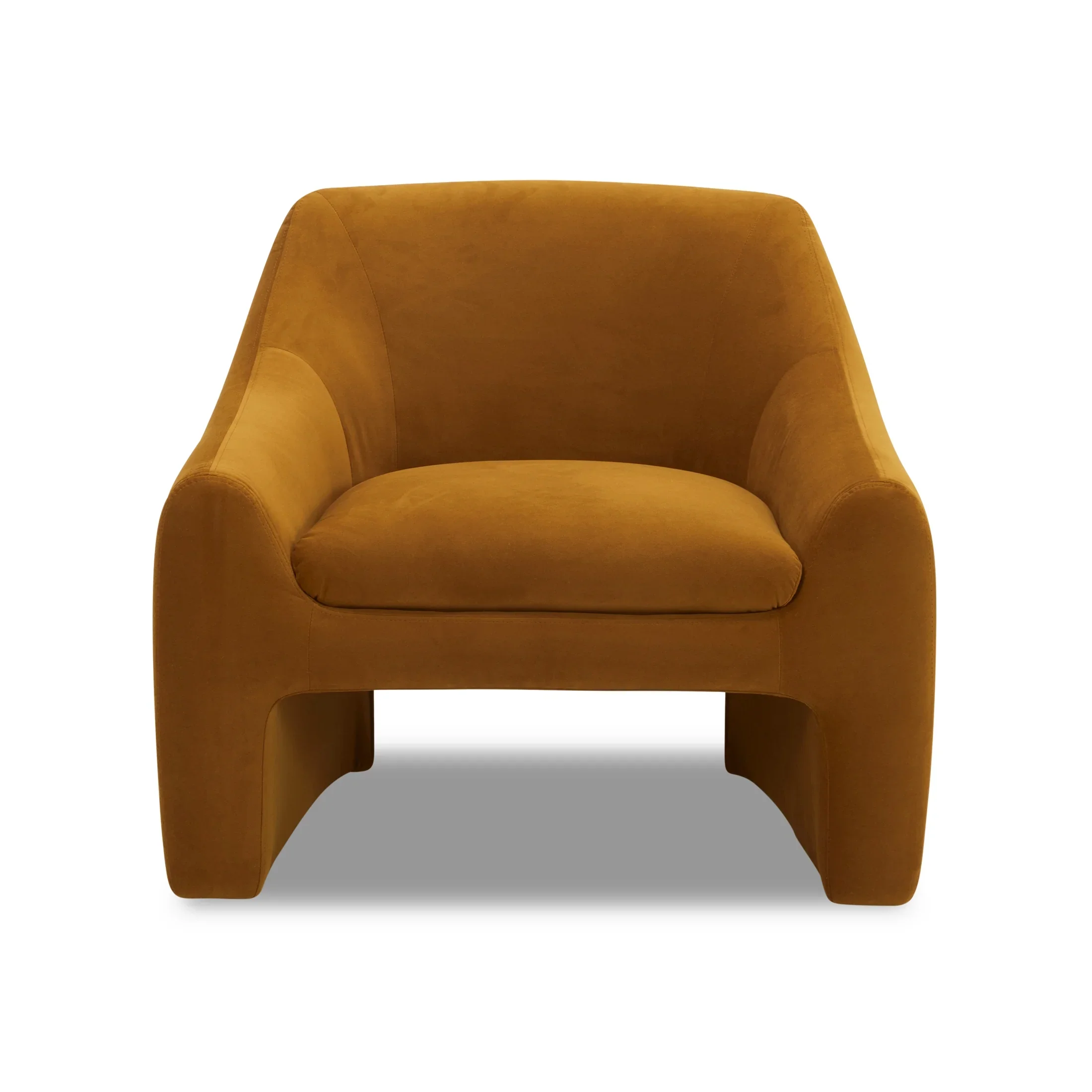 Better Homes & Gardens Emerson Curvy Accent Chair, Truffle Brown Boucle