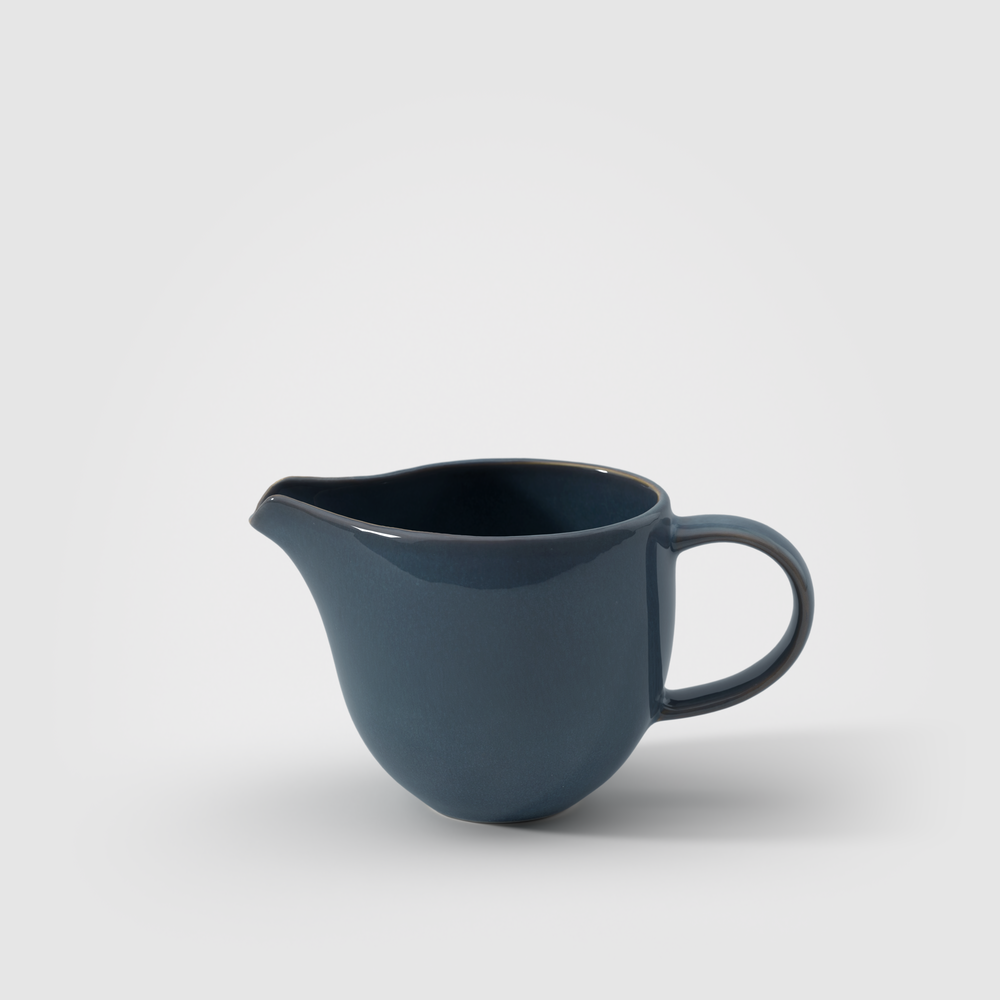 Crafted Creamer - Blue, 6.8 oz, Premium Porcelain