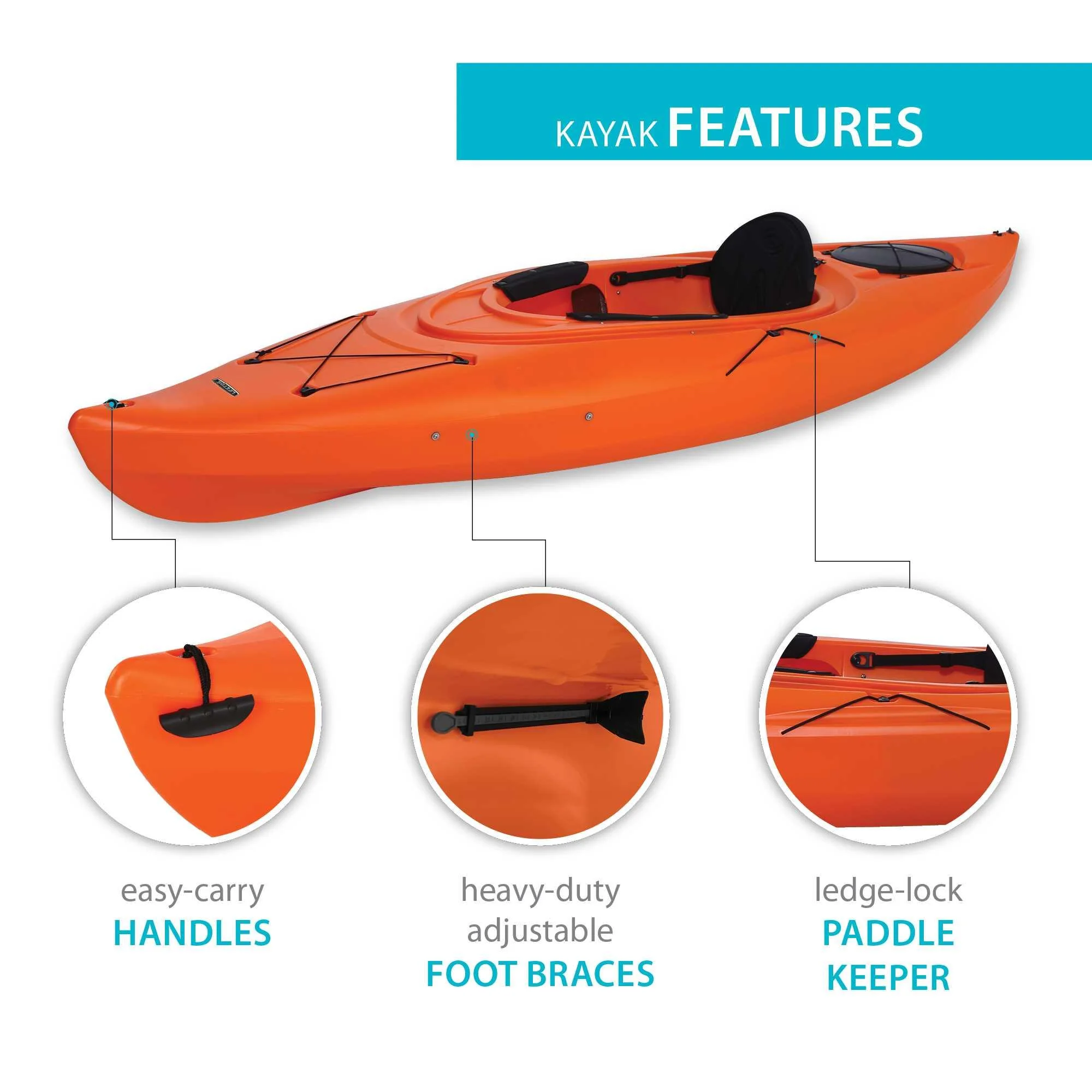 Lifetime Guster 10 Sit - Inside Kayak - Lime Green (90527)