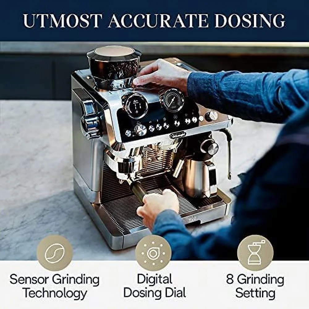 De'Longhi EC9665M la Specialista Maestro Espresso Machine, Stainless Steel, Silver, Black