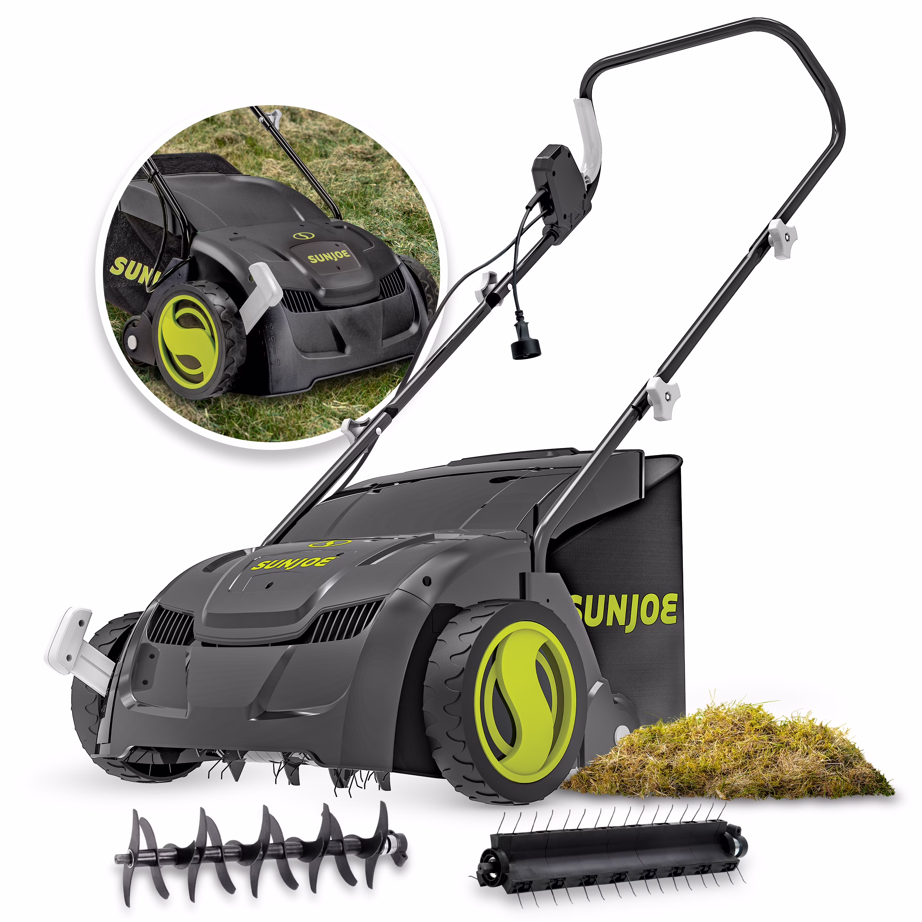 12 Amp Electric Dethatcher and Scarifier with 8 Gallon Bag