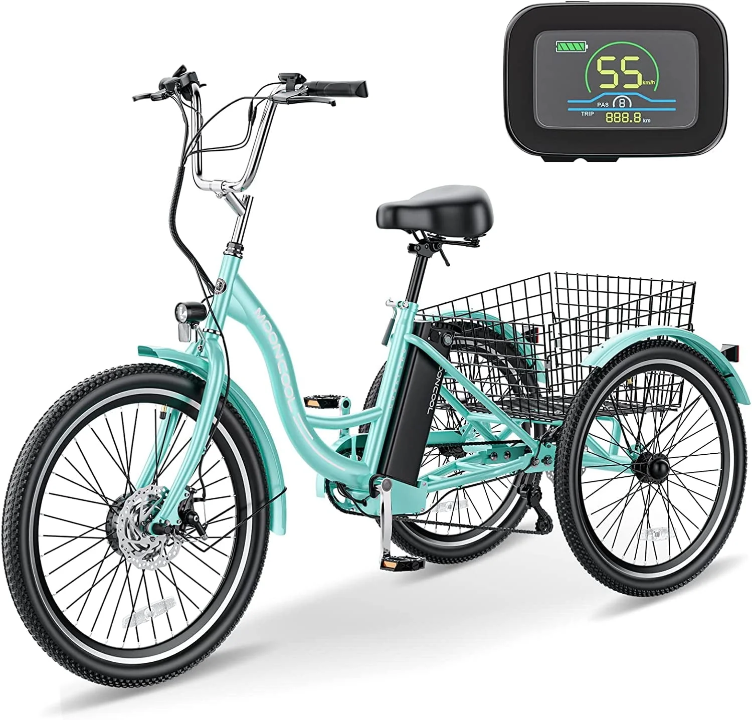 ABORON 350W Electric Trike, 7 Speed 24