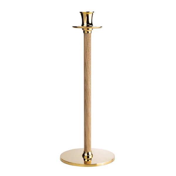 Alto Basso lysestake L 35 cm messing/eik
