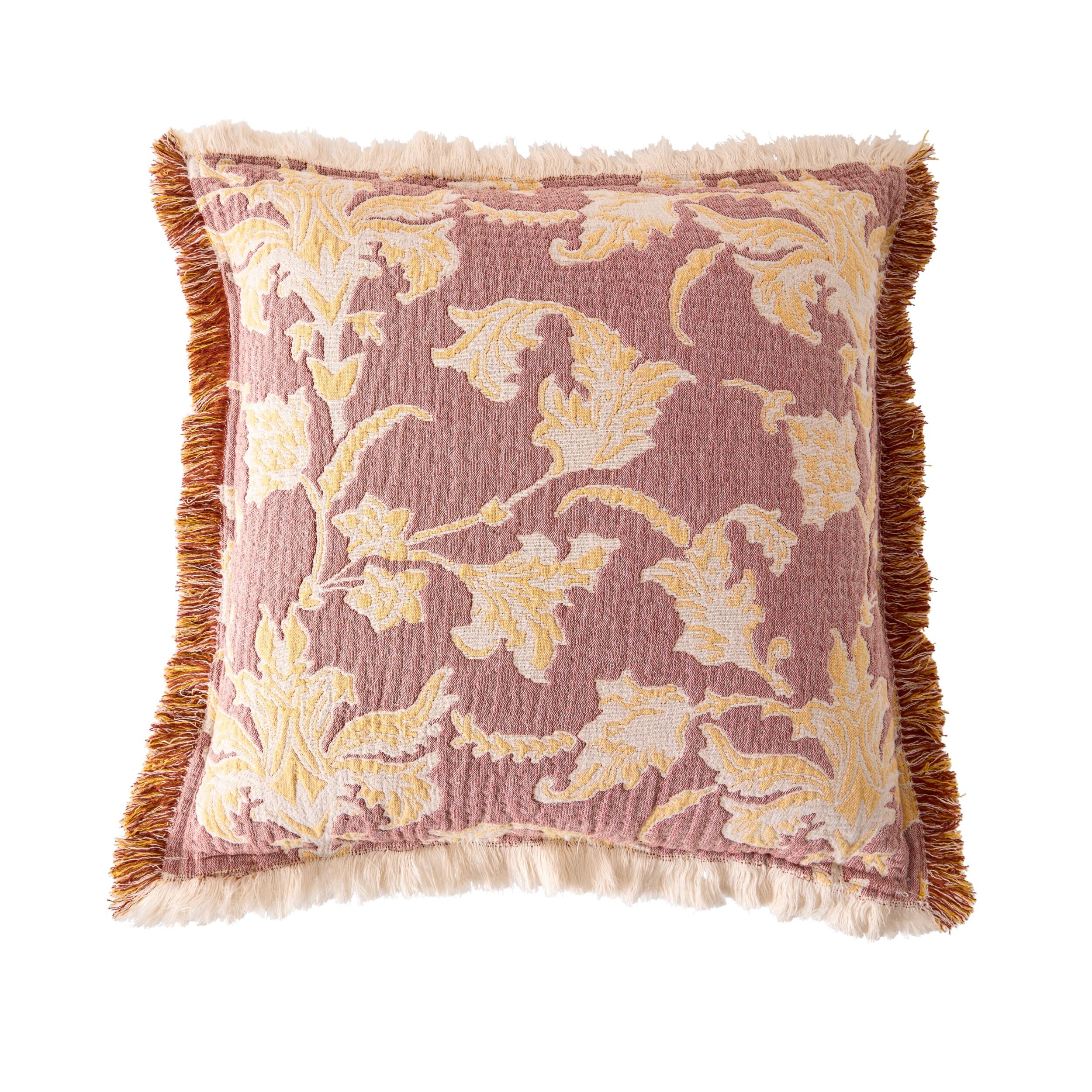 Jacquard Garden Cotton Cushion 50x50cm Brocade