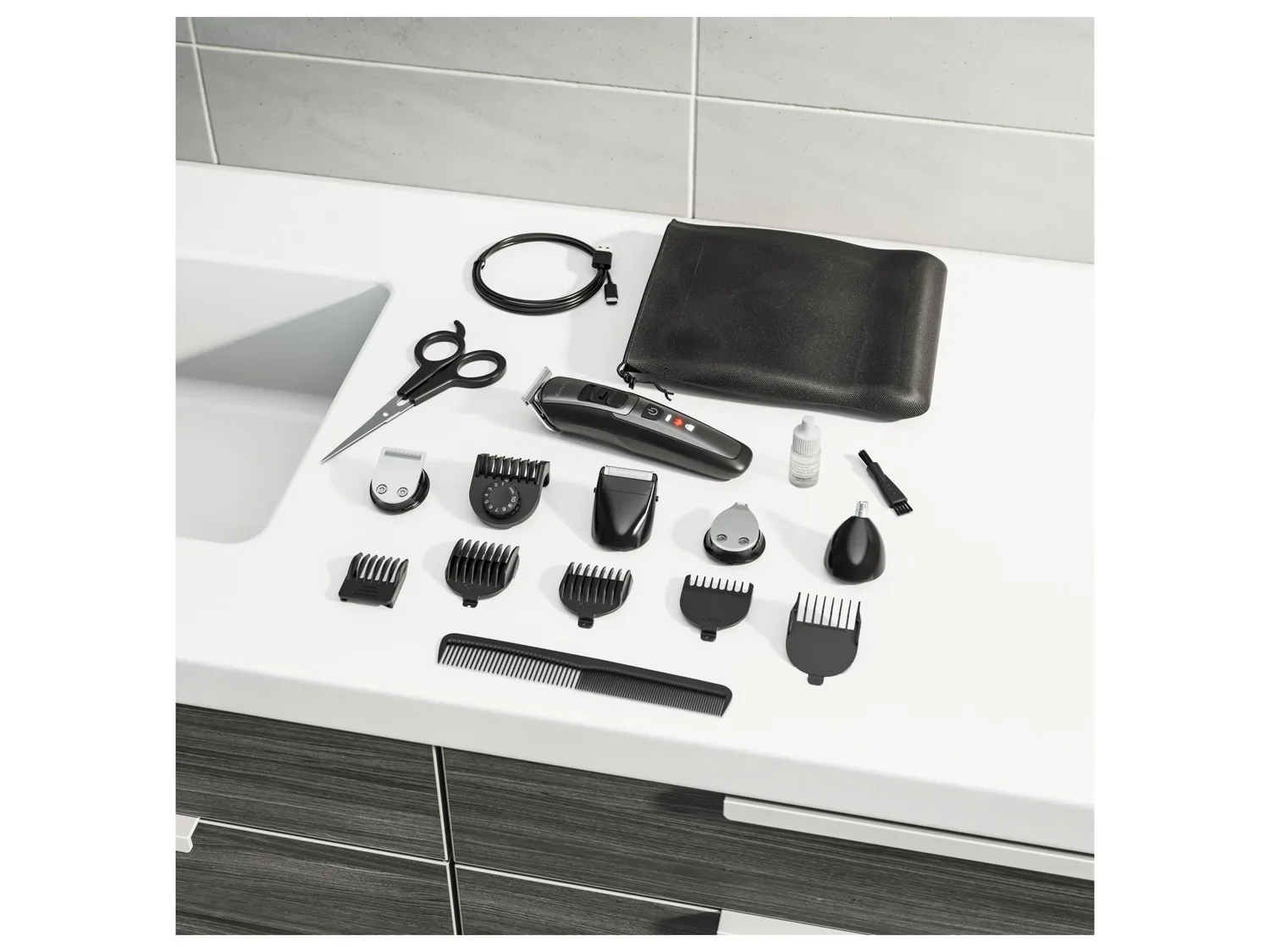SILVERCREST PERSONAL CARE Tondeuse barbe et cheveux SHBS 3.7, 5-en-1