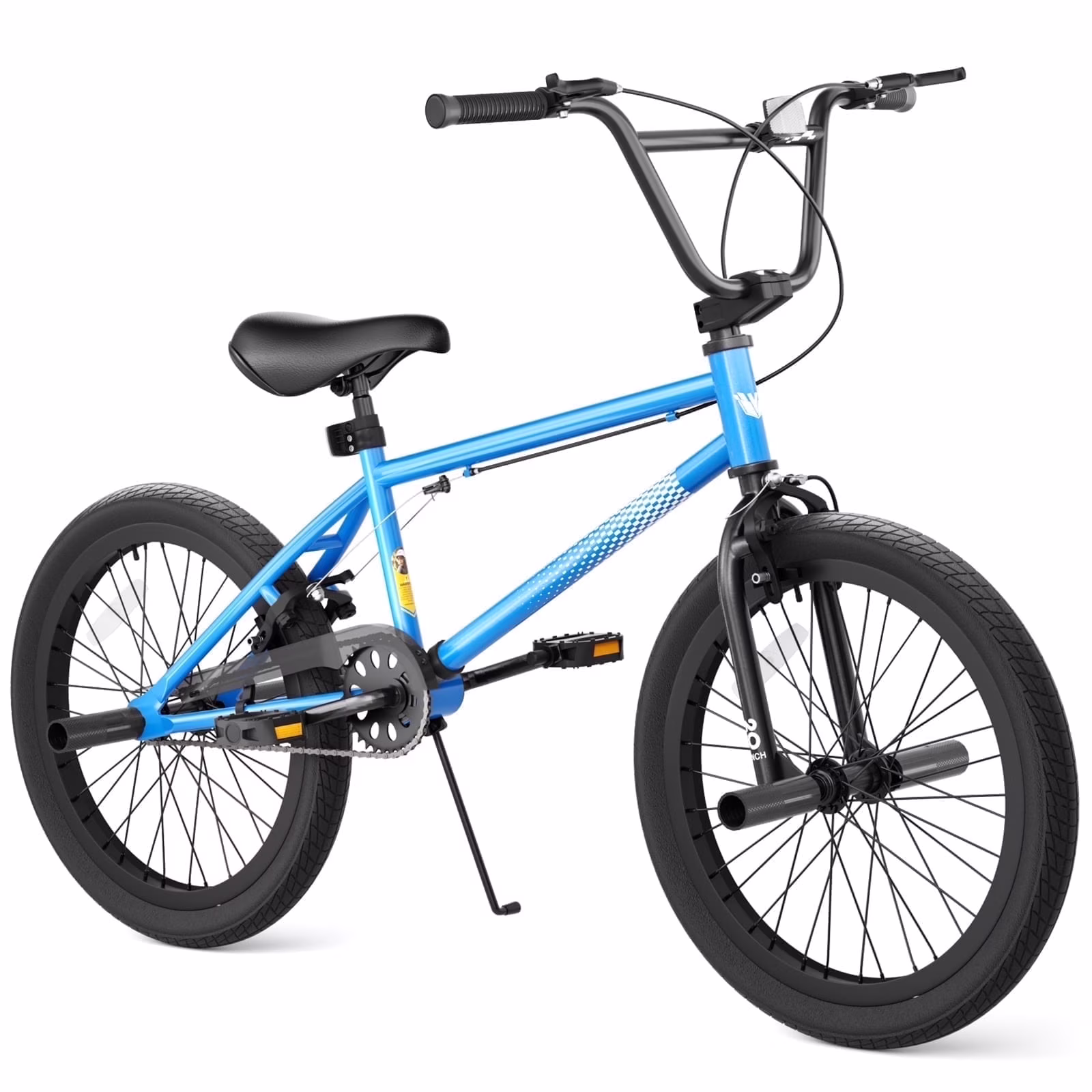 XJD Freestyle BMX Bike for Teen Beginner 8 - 12 Years Old Kids, 20 in Kids Bike with Hi - Ten Steel Frame, U - Brake and Hand - Brake Levers