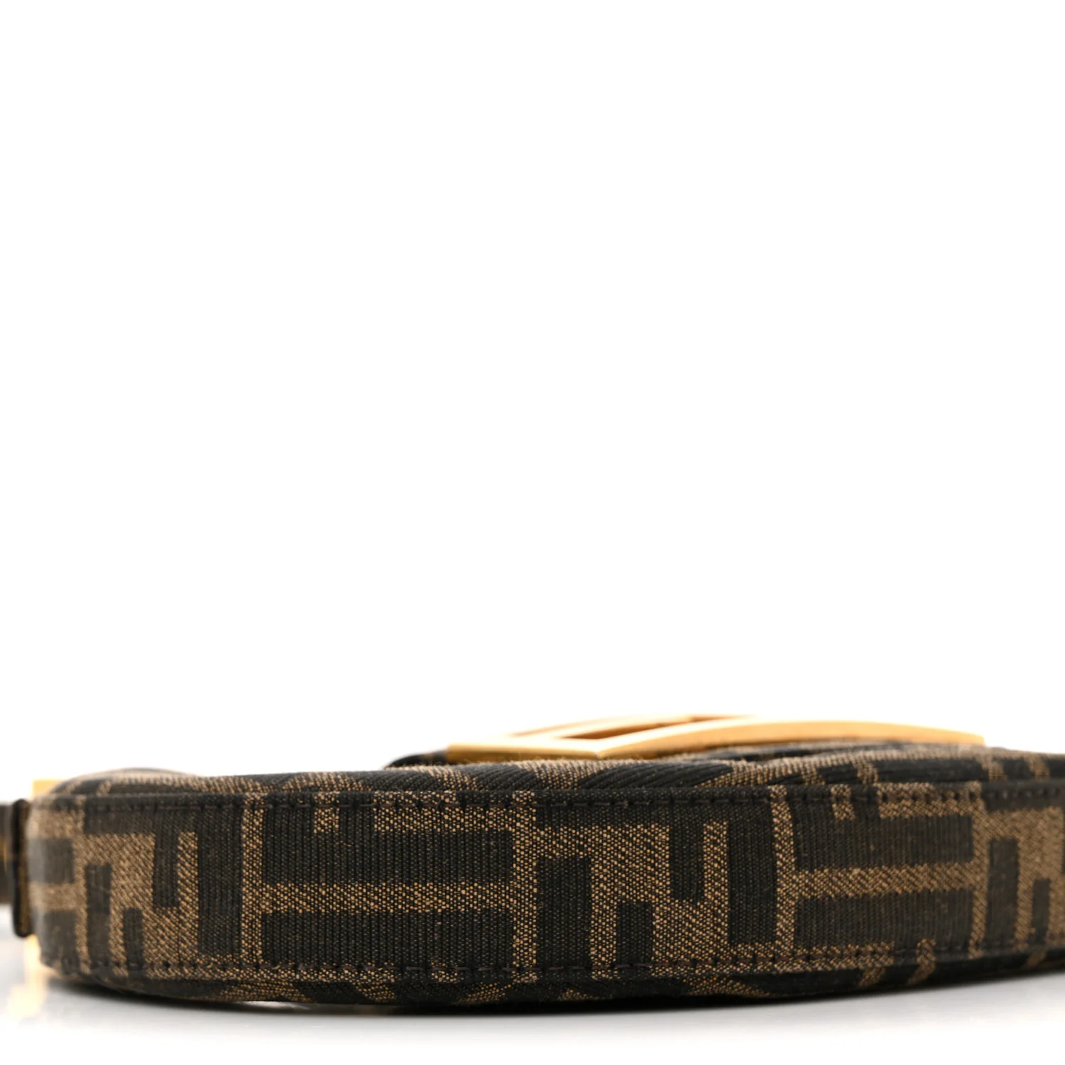 Fabric Jacquard FF 1974 Mini Cookie Hobo Bag Tobacco Moro