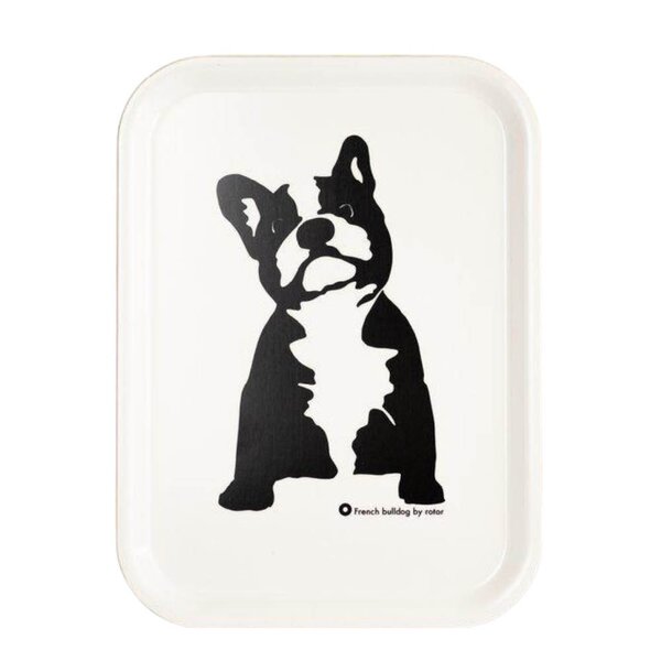 Buster serveringsbrett 27x20 cm hvit/svart
