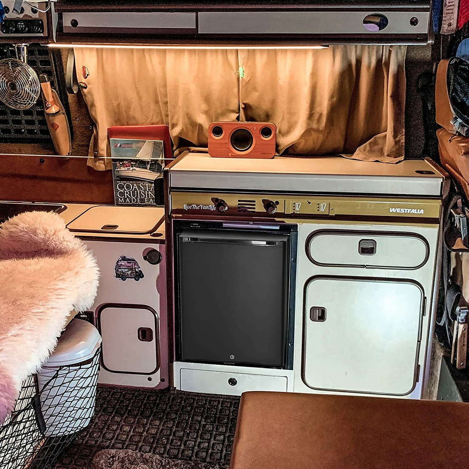 Mini RV Fridge 12V 110V Refrigerator Semi Truck Freightliner Cascadia 2.1 Cu ft Reversible Door(2.1 cu ft) - Image 7