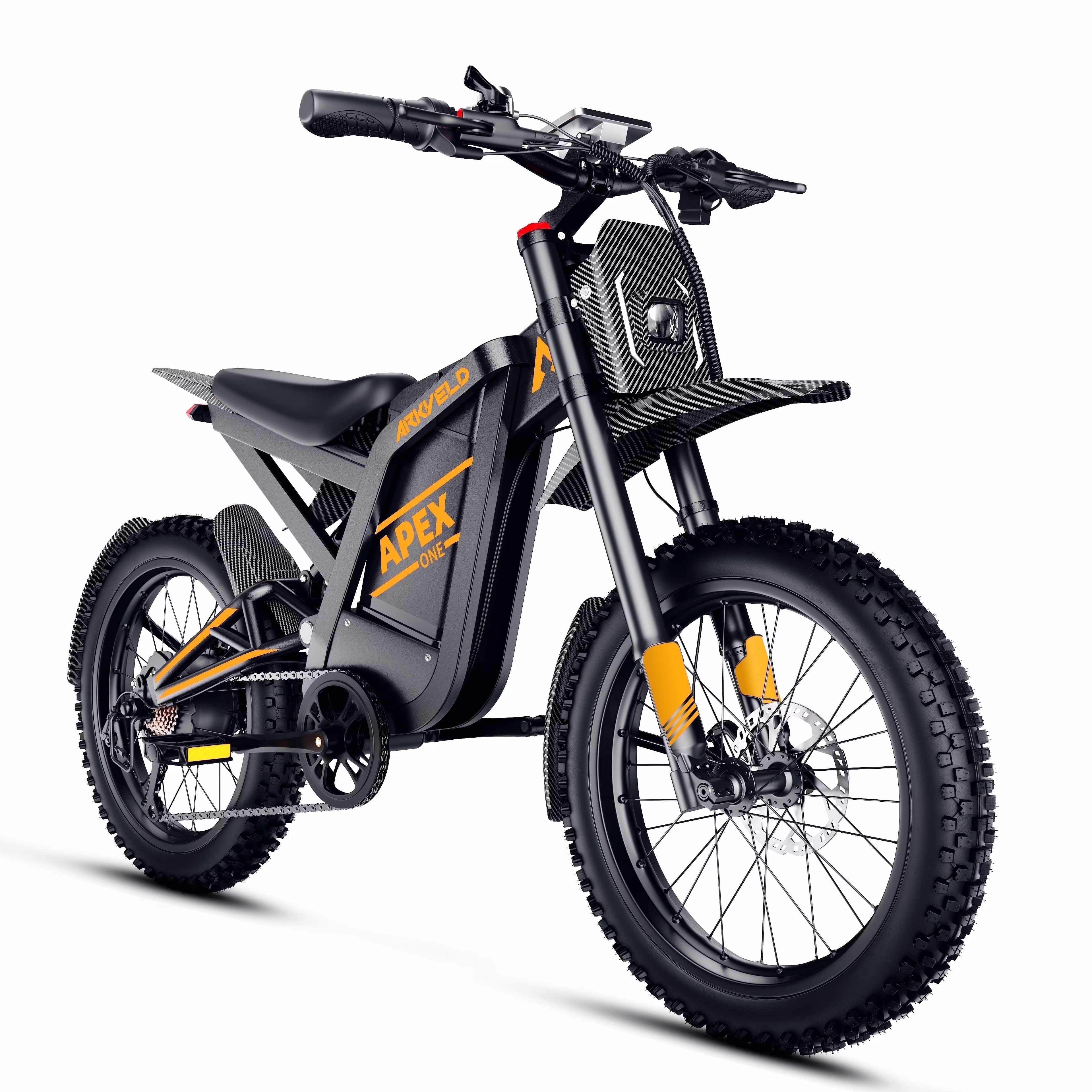 Electric Bike for Adults, Peak-3000W, Max 40MPH and 80Miles Electric Motorcycle,25" Fat Tire Dirt Bike, APEX1 7-Speed E-Bike,White(White) - Image 3