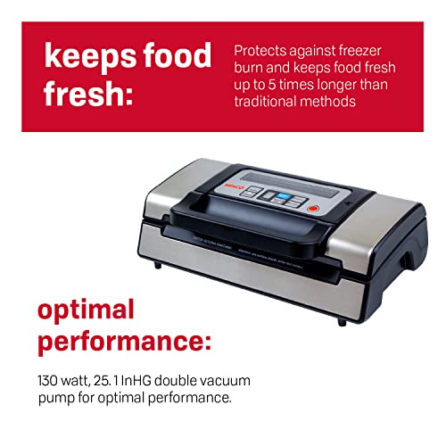 Machine sous vide Nesco Deluxe Food VS-12, 130 watts, sacs et couvercle de visualisation inclus