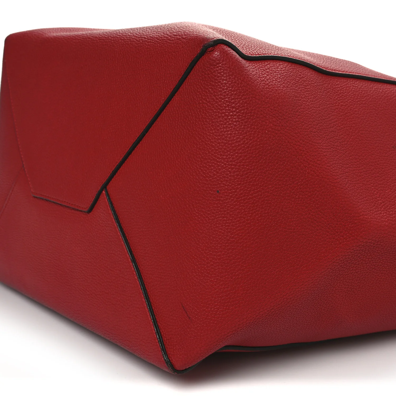 Soft Grained Calfskin Medium Belt Cabas Phantom Coquelicot