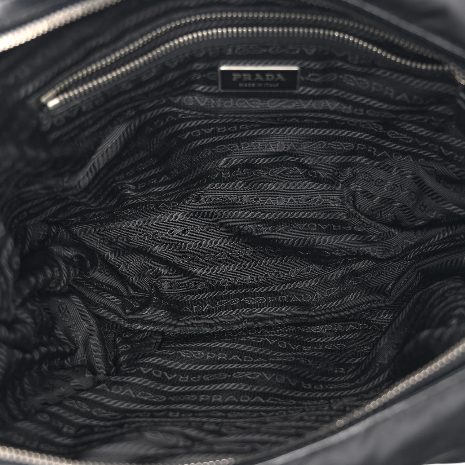 Tessuto Nylon Saffiano Tote Black