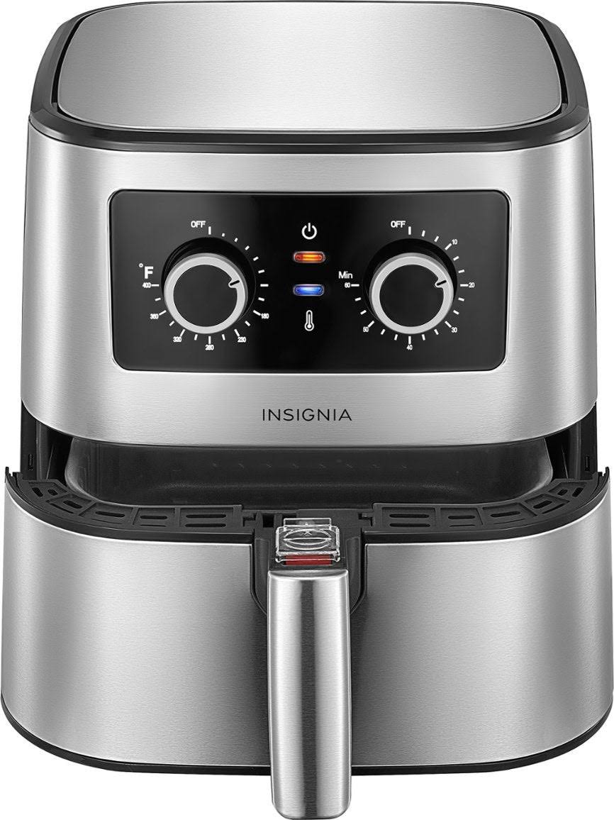 Insignia - 5 Qt. Analog Air Fryer - Stainless Steel
