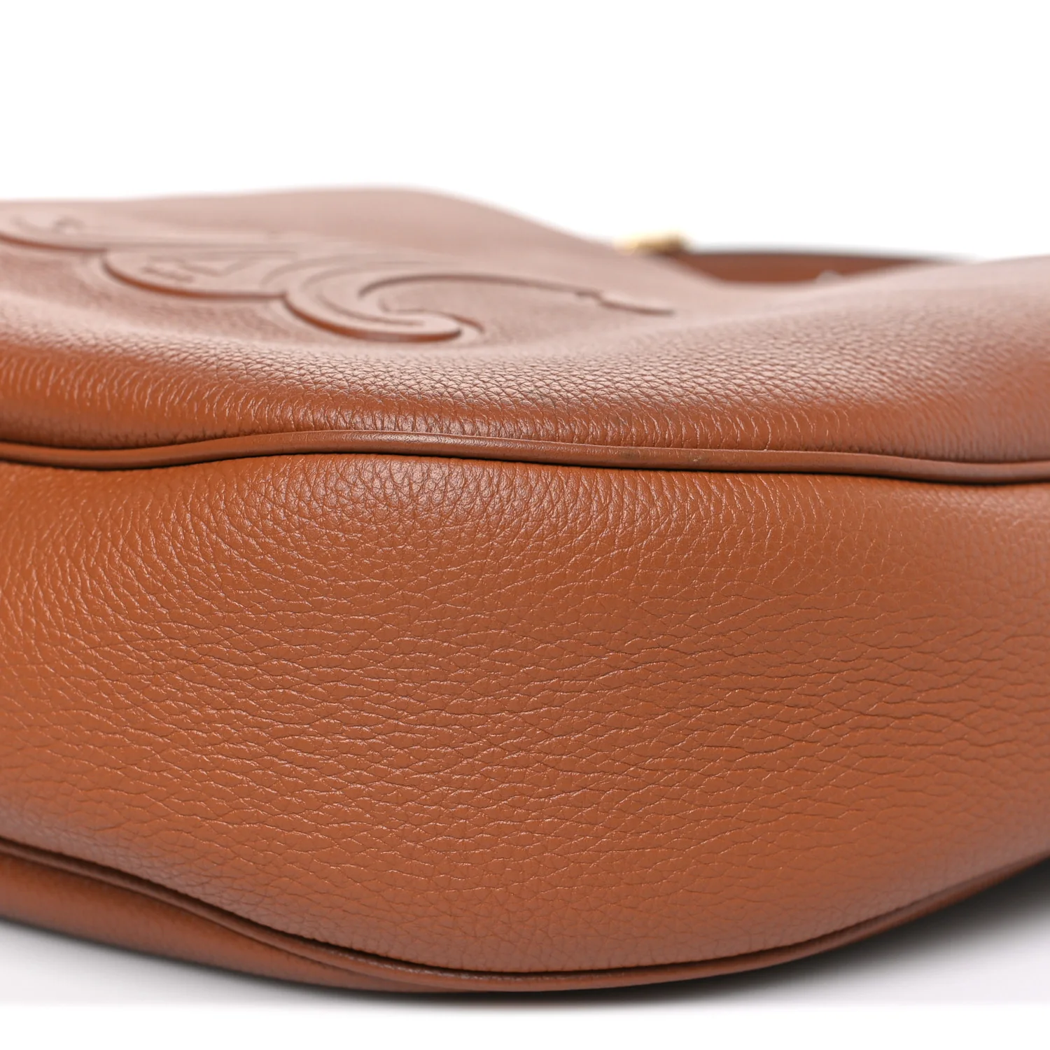 Supple Calfskin Medium Triomphe Heloise Shoulder Bag Tan