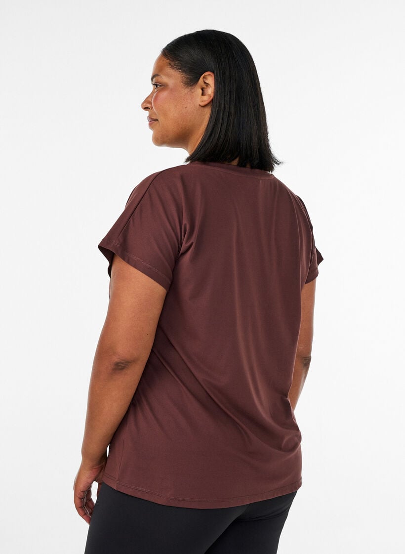 Zizzi Loose training t-shirt with v-neck