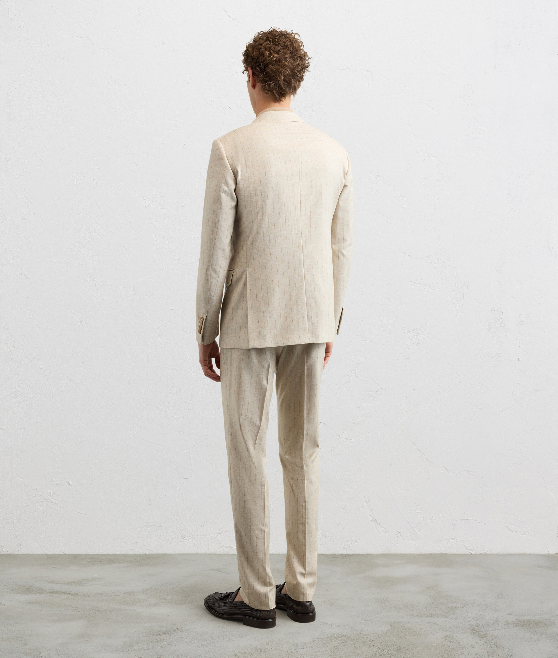NATURAL COLORED WOOL COTTON AND SILK VICENZA LINE DRESS