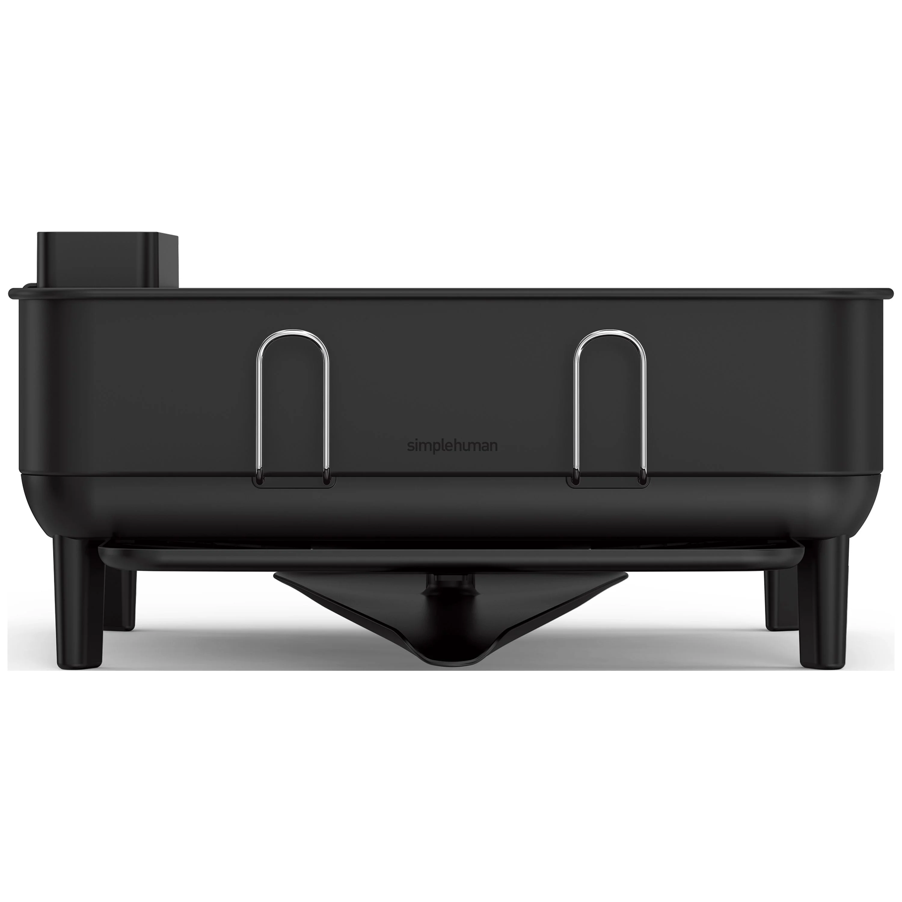 Simplehuman Kitchen Dish Drying Rack, Fingerprint - Proof Stainless Steel Frame, Grey Plastic