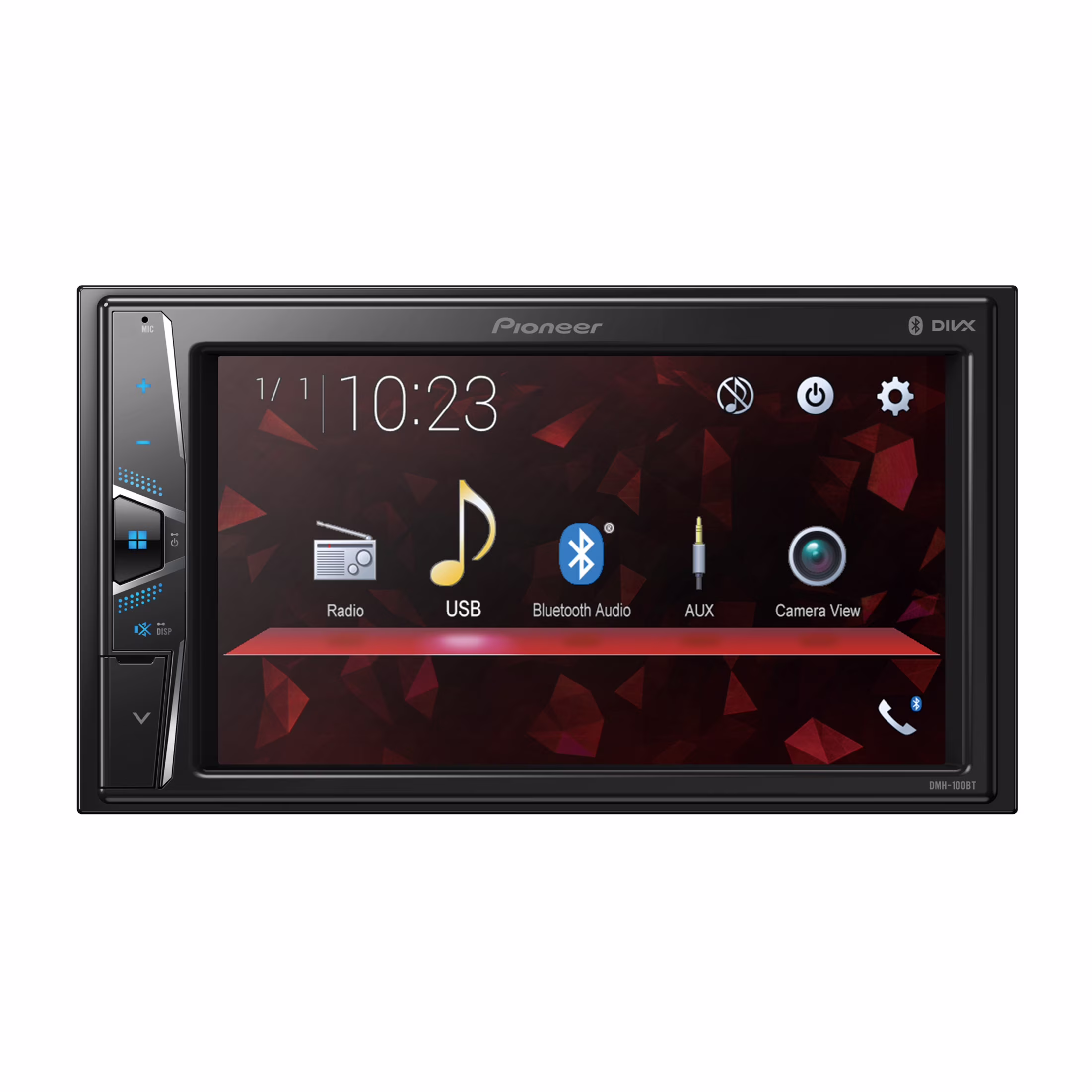DMH-100BT 6.2" WVGA Display, Built-in Bluetooth Digital Media Receiver