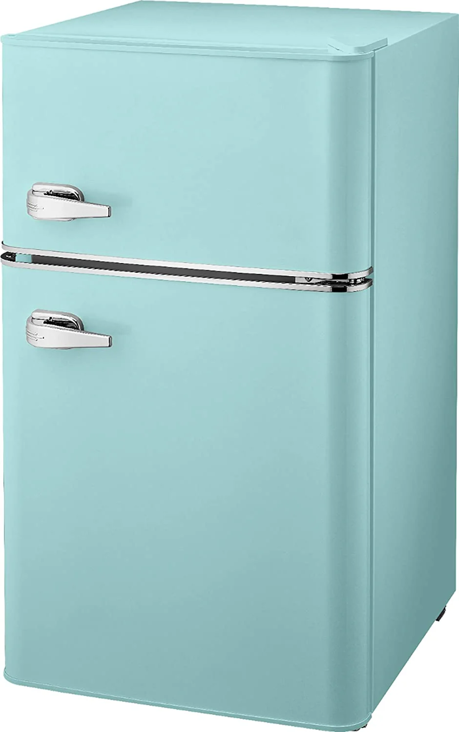 Mini-réfrigérateur rétro de 3,1 pi³ avec congélateur supérieur – Menthe fraîche