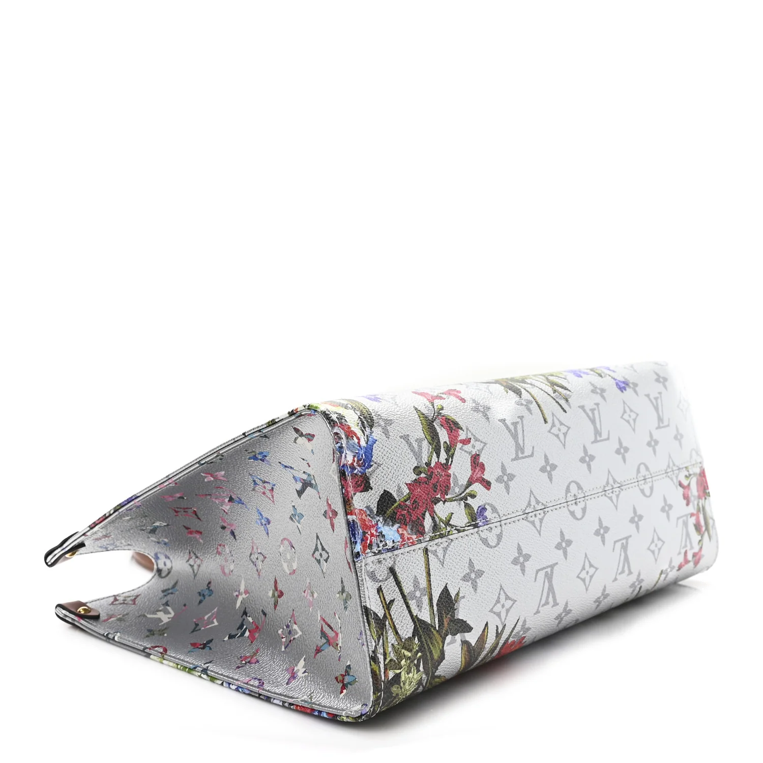 Metallic Monogram LV Garden OnTheGo MM Silver