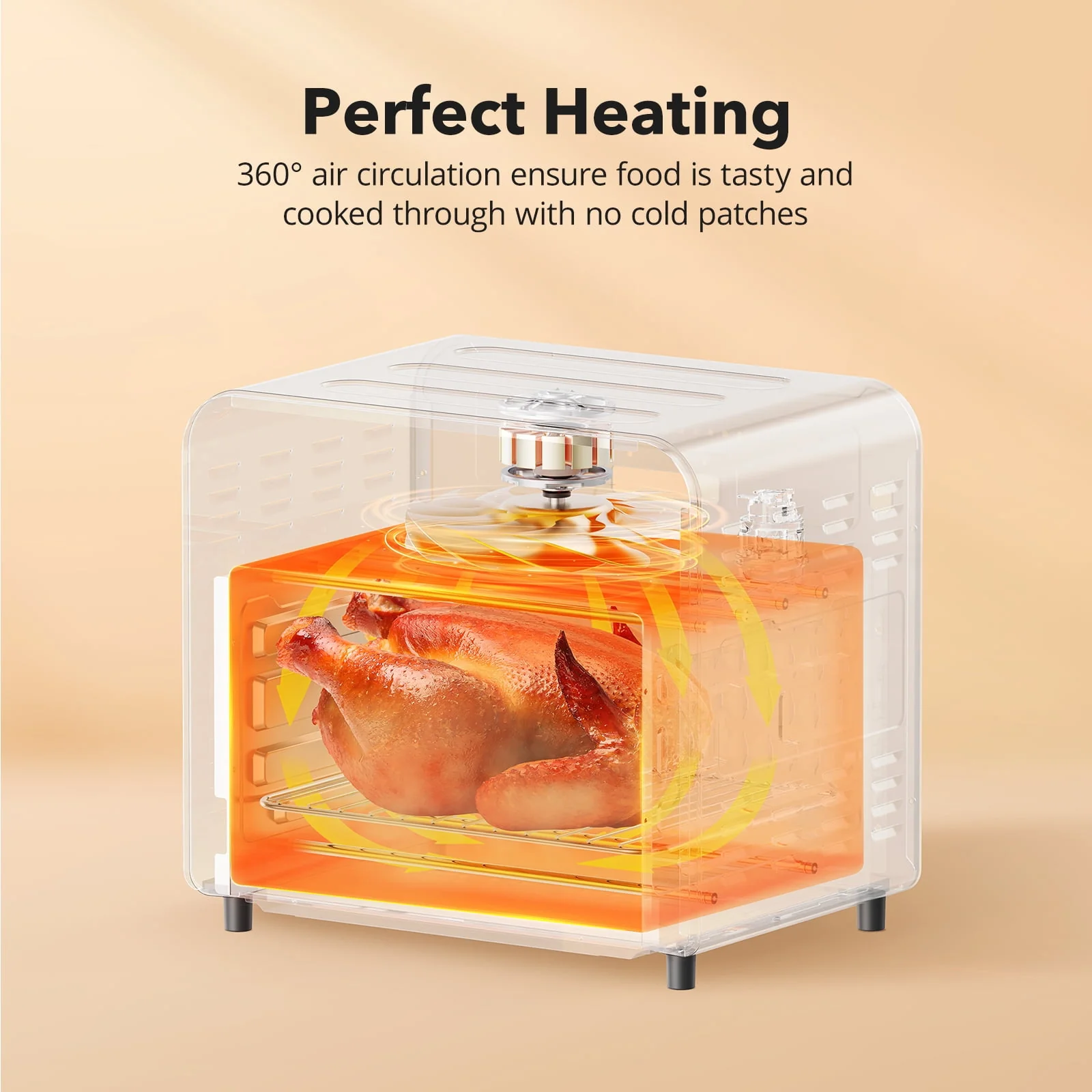 Taotronics Air Fryer | 1700W 14.8 Quart | 9 in 1 Air Fryer Oven | Oil - Less Cooker with Rotisserie Shaft