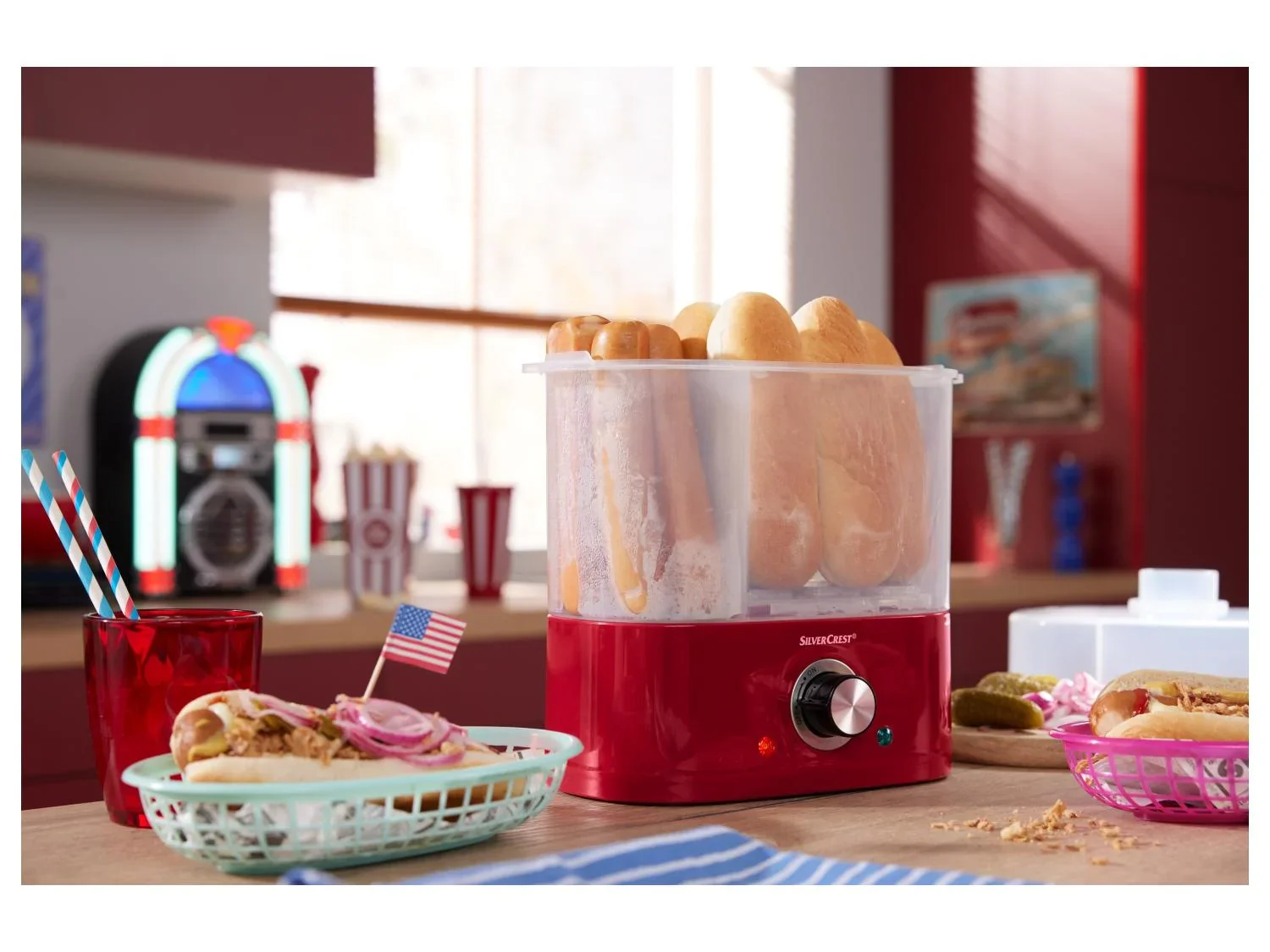 SILVERCREST KITCHEN TOOLS Appareil  hot-dogs et cuiseur  ufs 2 en 1