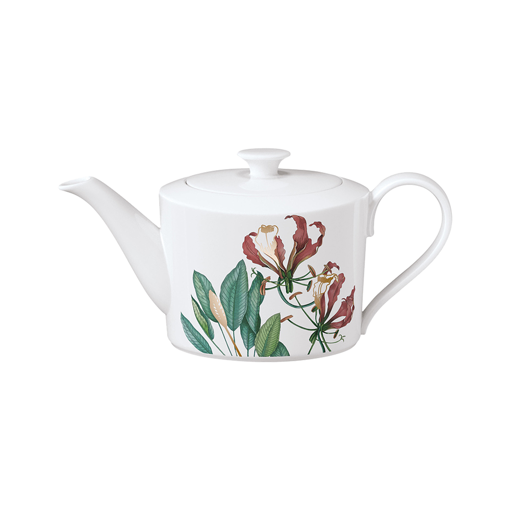 Avarua Teapot - Multi-colored, 40.6 oz, Premium Bone Porcelain