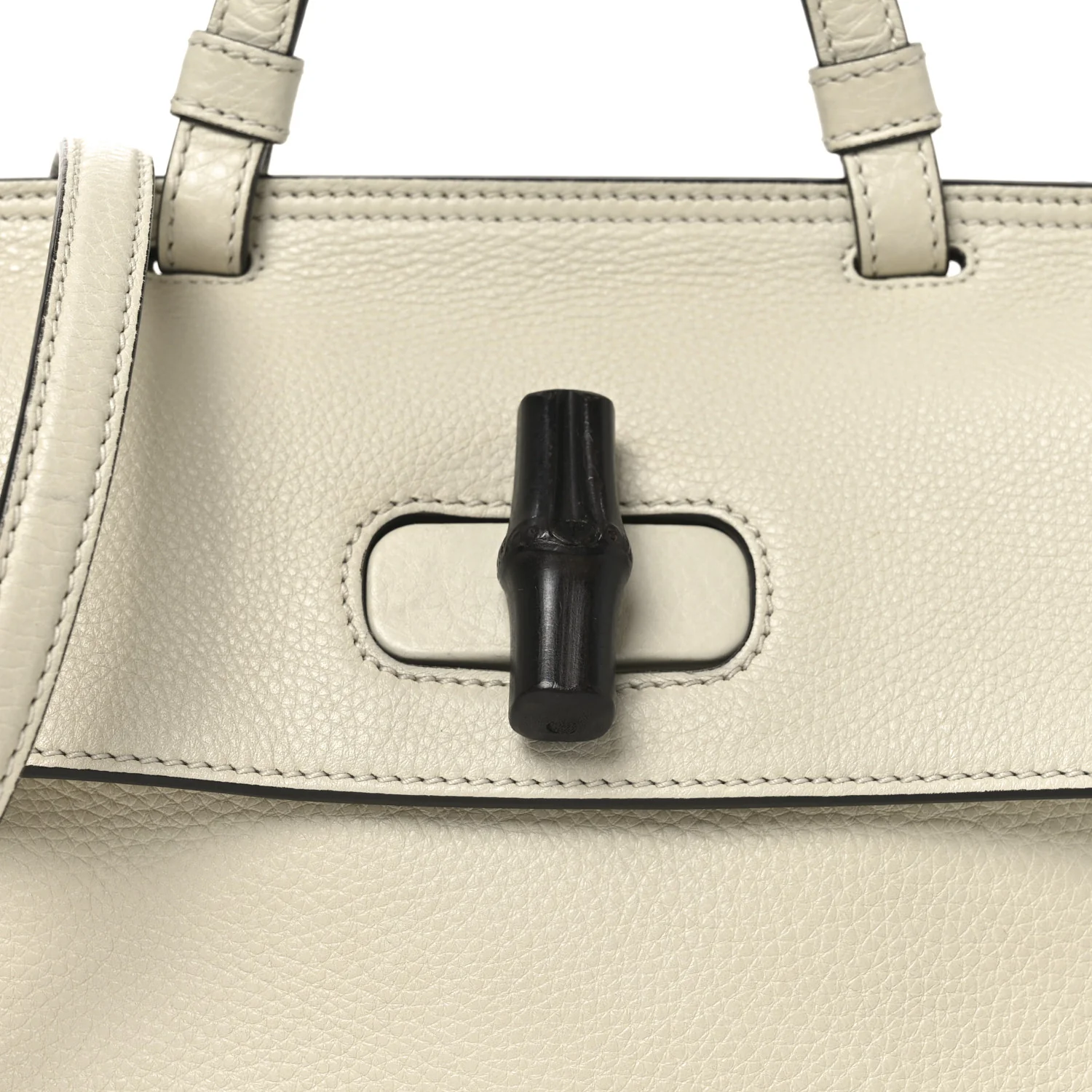 Cellarius Calfskin Small Bamboo Daily Top Handle Bag Mystic White