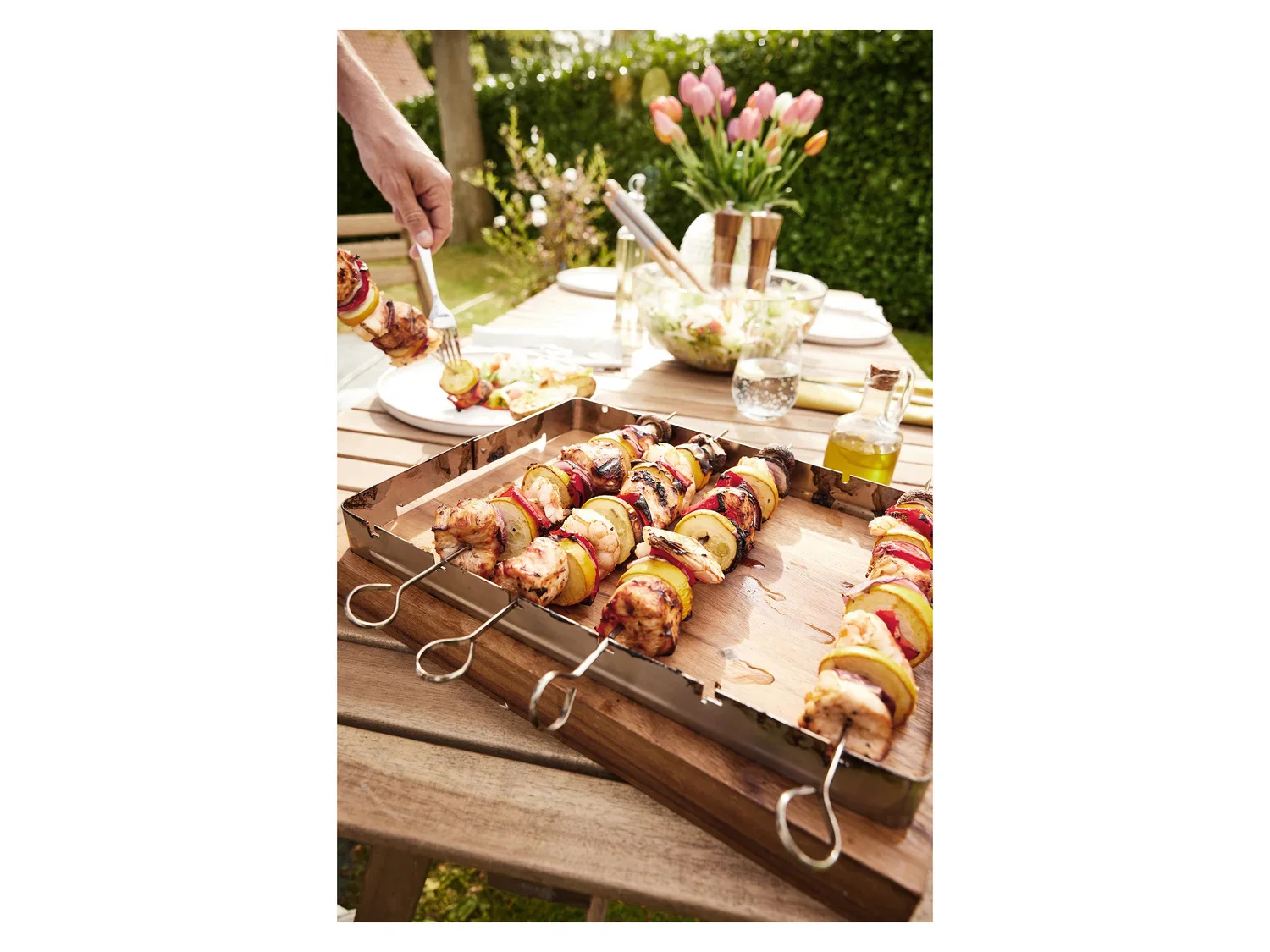 GRILLMEISTER Set de piques  brochettes pour barbecue
