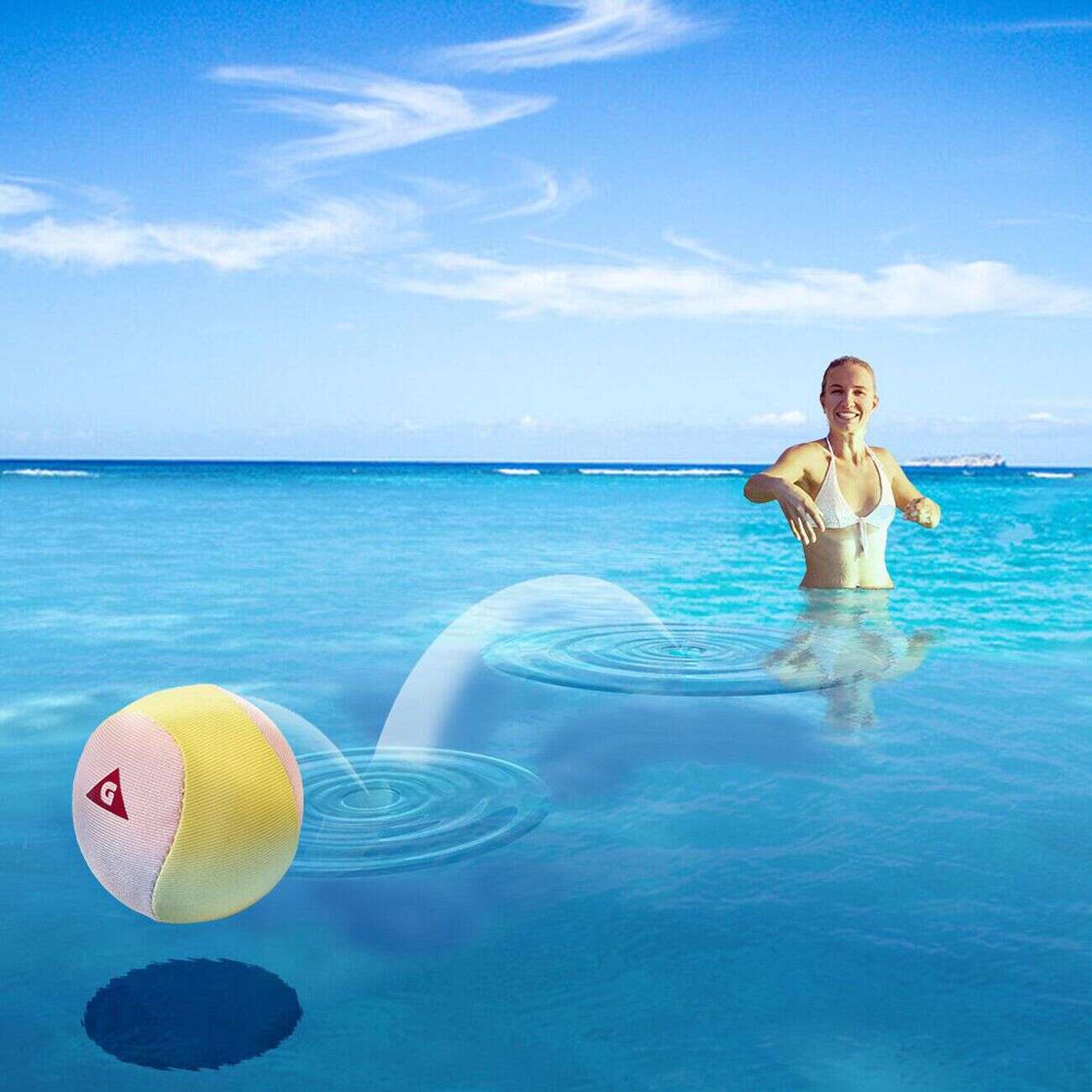 Balle rebondissante sur l'eau Funky Ø5,5cm