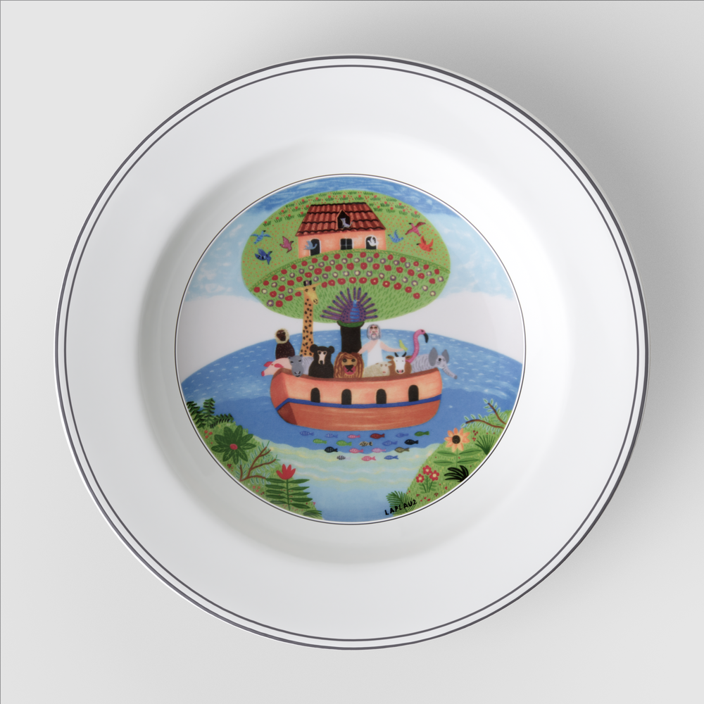 Design Naif Soup bowl - Multi-colored, 8.8'', Premium Porcelain