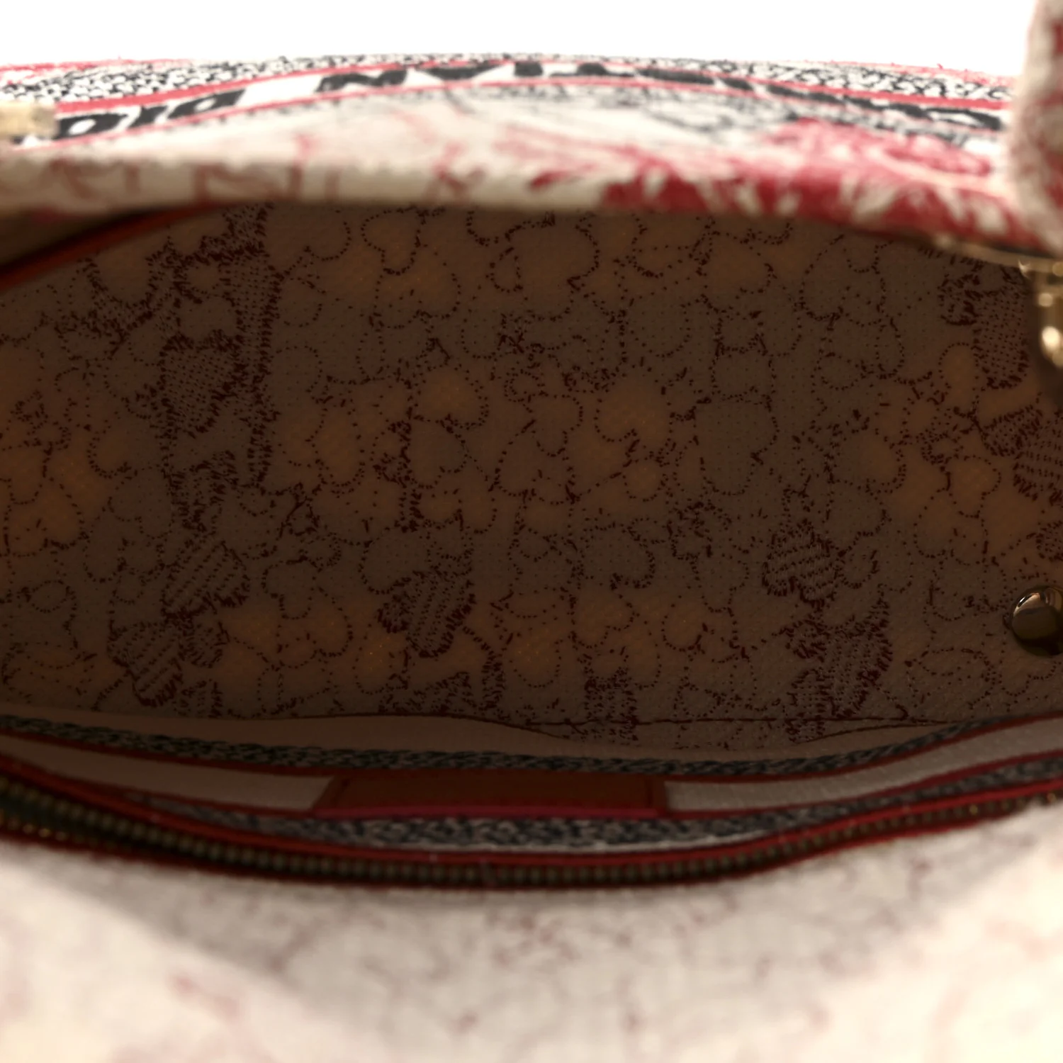 Canvas Embroidered Medium Dioramour D-Royaume Lady D-Lite Red Multicolor
