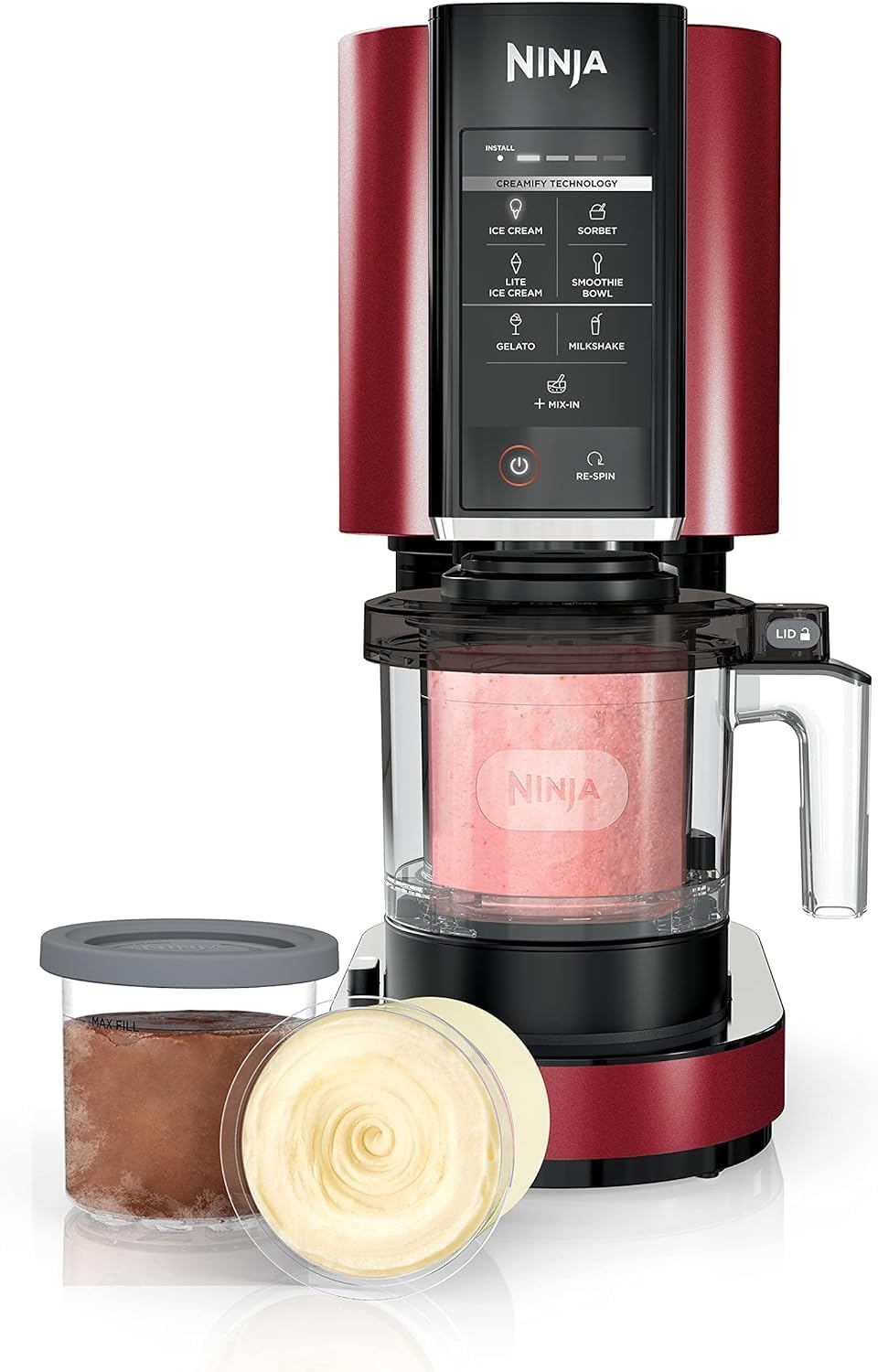 SharkNinja NC301 CREAMi 7-In-1 Ice Cream Maker with 7 Custom Frozen Treat Modes and Easy 3-Step Treat Preparation (Cloud Silver, Renewed)