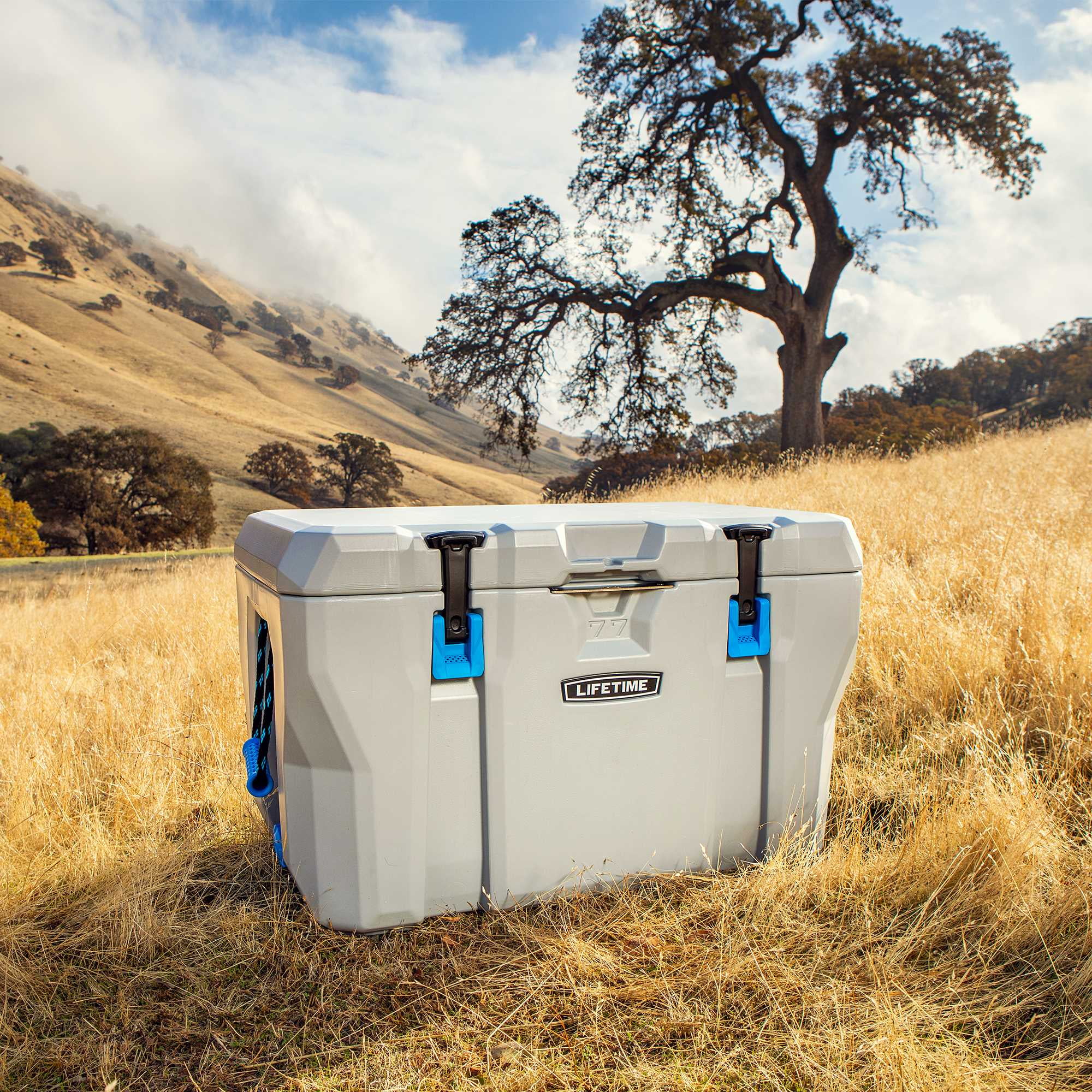 77 qt Bear-Resistant Camping Cooler, Premium High Performance, Ice Retention, Hard Cooler, 96 Can Capacity, Light Gray (90903)(Single) - Image 10