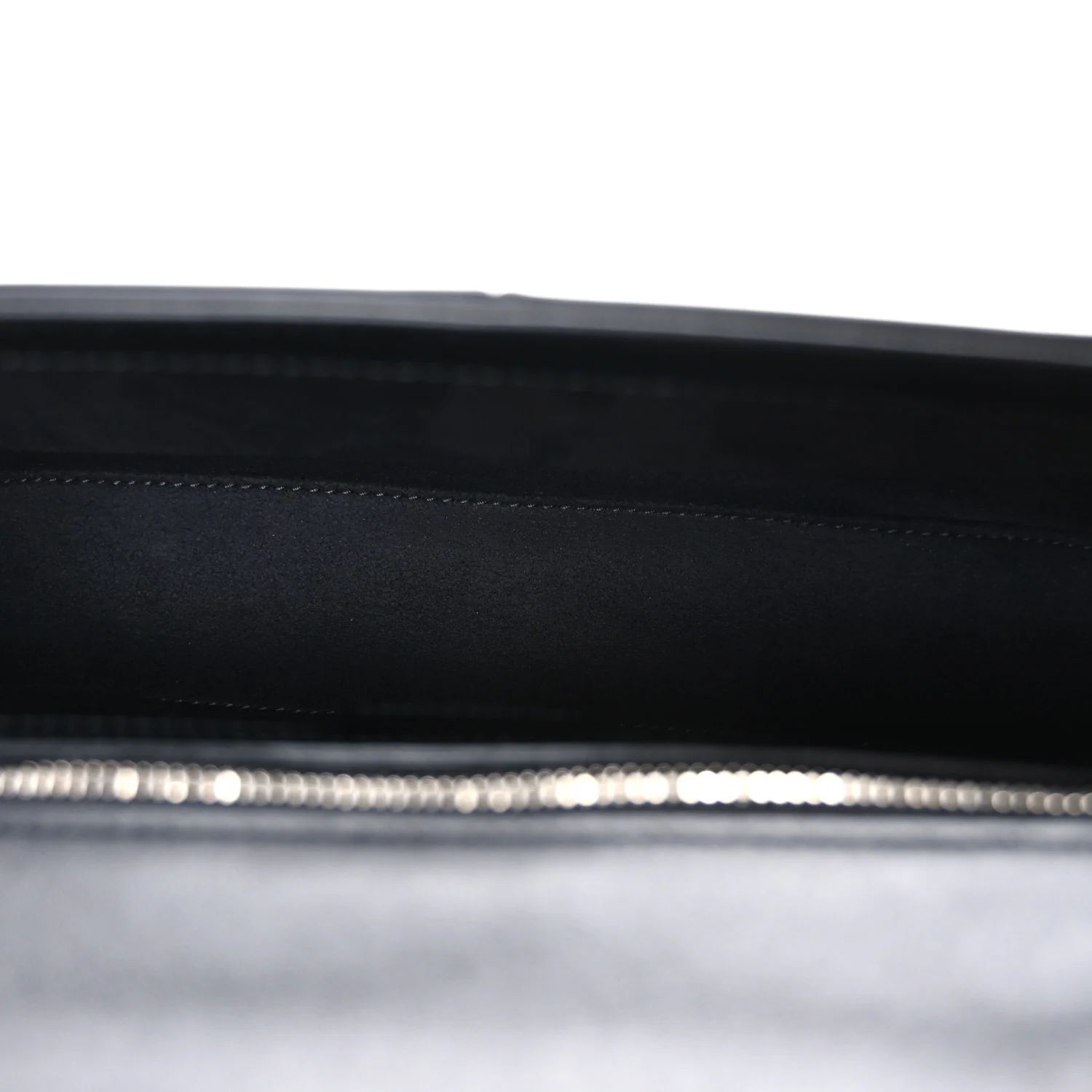 Senna Calfskin Lines Petite GG Top Handle Shoulder Bag Black Mystic White