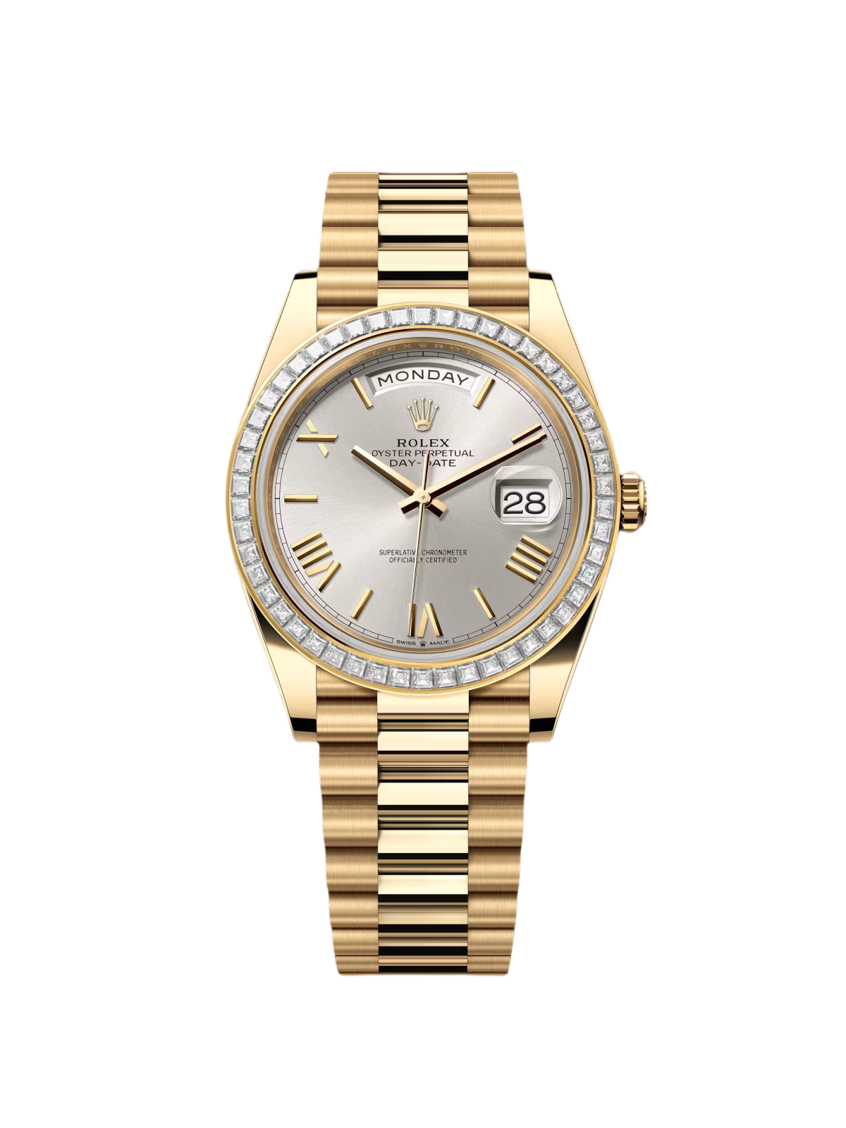 [Super Clone]RLX Day-Date 40mm 228398TBR-0006 Silver Dial President Watch【Super Clone】