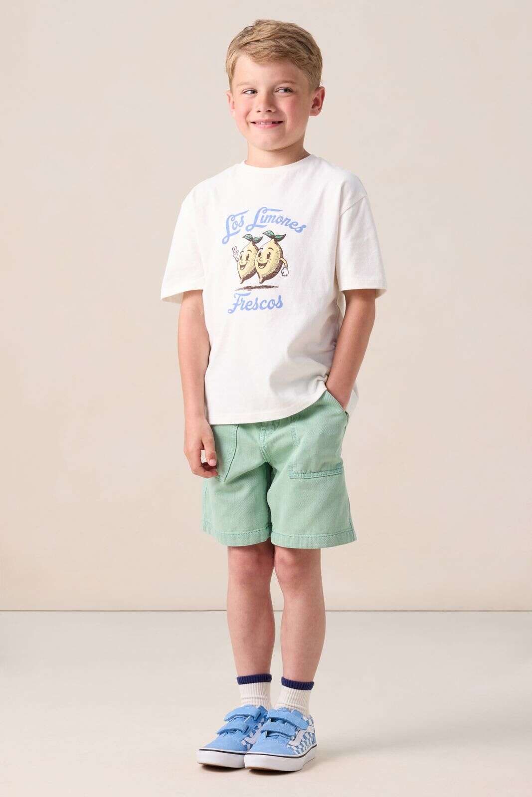 Wit oversized T-shirt met print