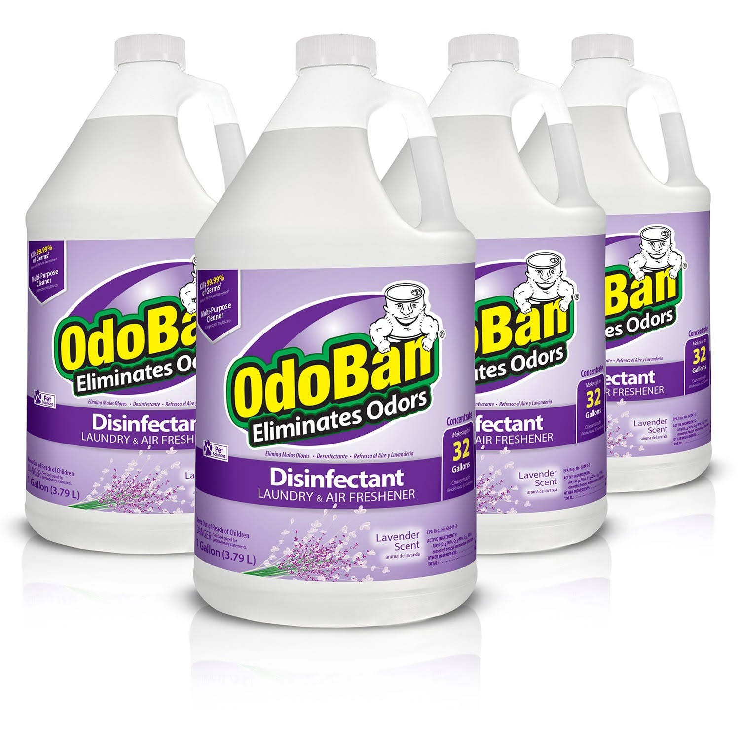 OdoBan Odor Eliminator and Disinfectant Concentrate - Lavender - 4pk